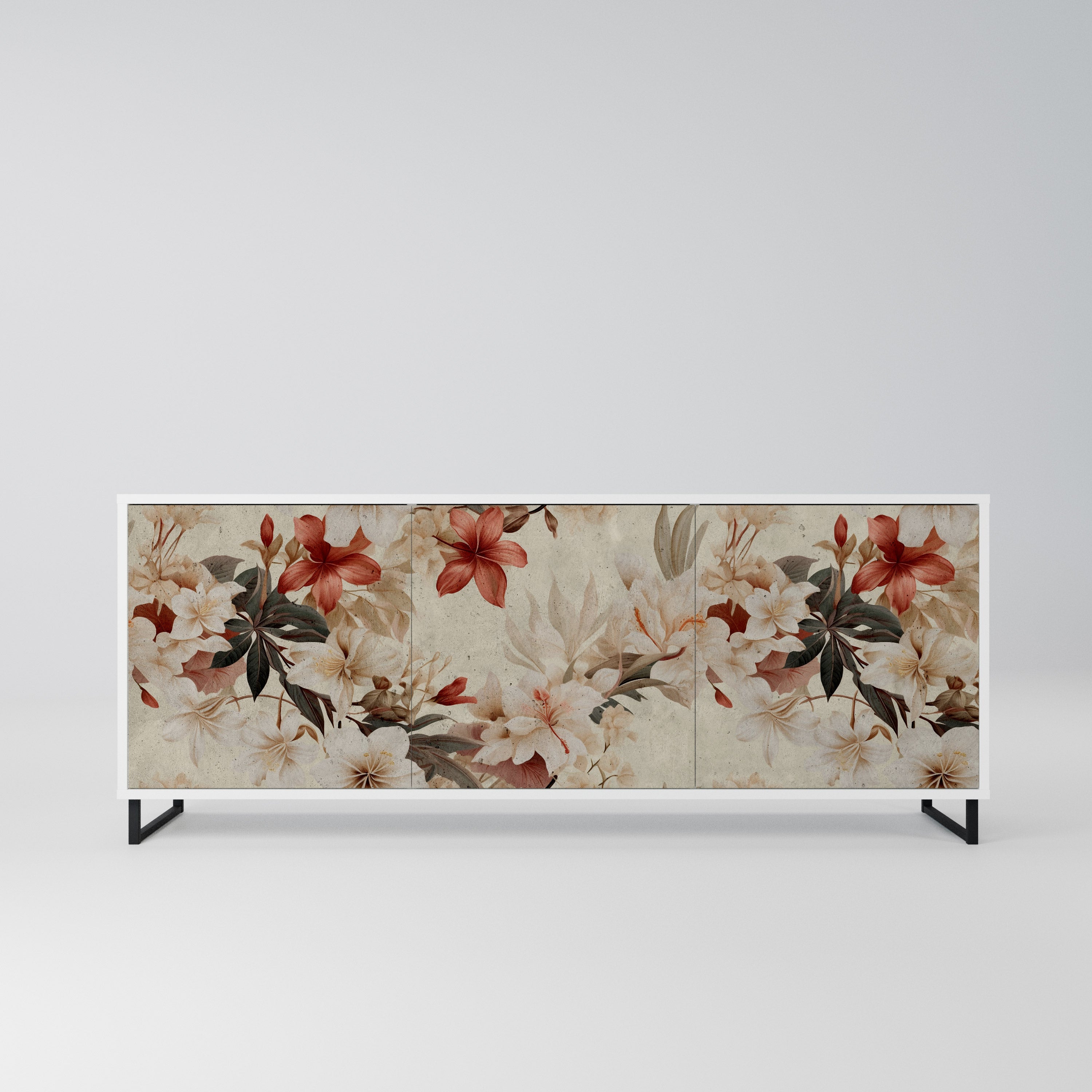 PETAL HARMONY Komoda 3-drzwiowa korpus Biały