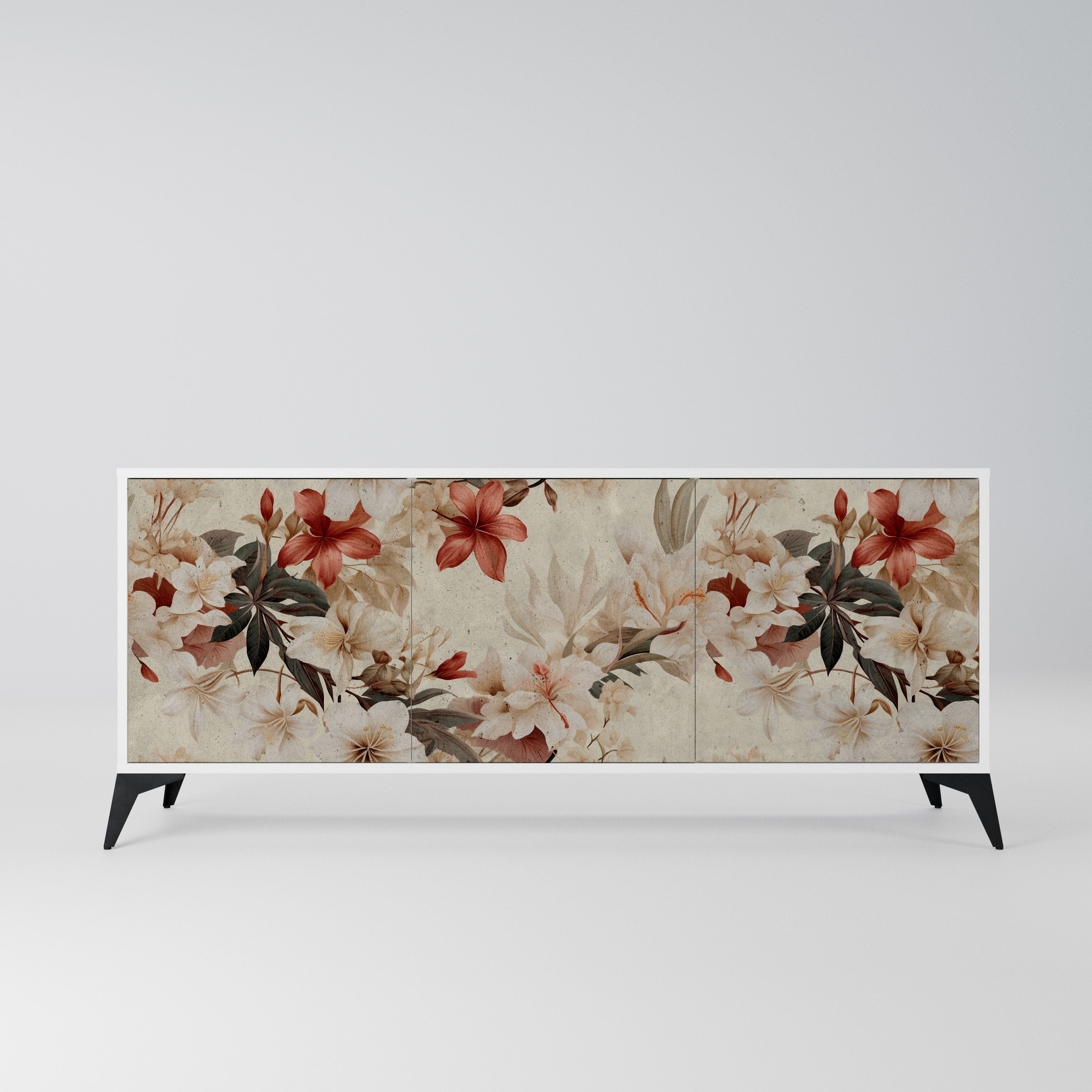 PETAL HARMONY Komoda 3-drzwiowa korpus Biały