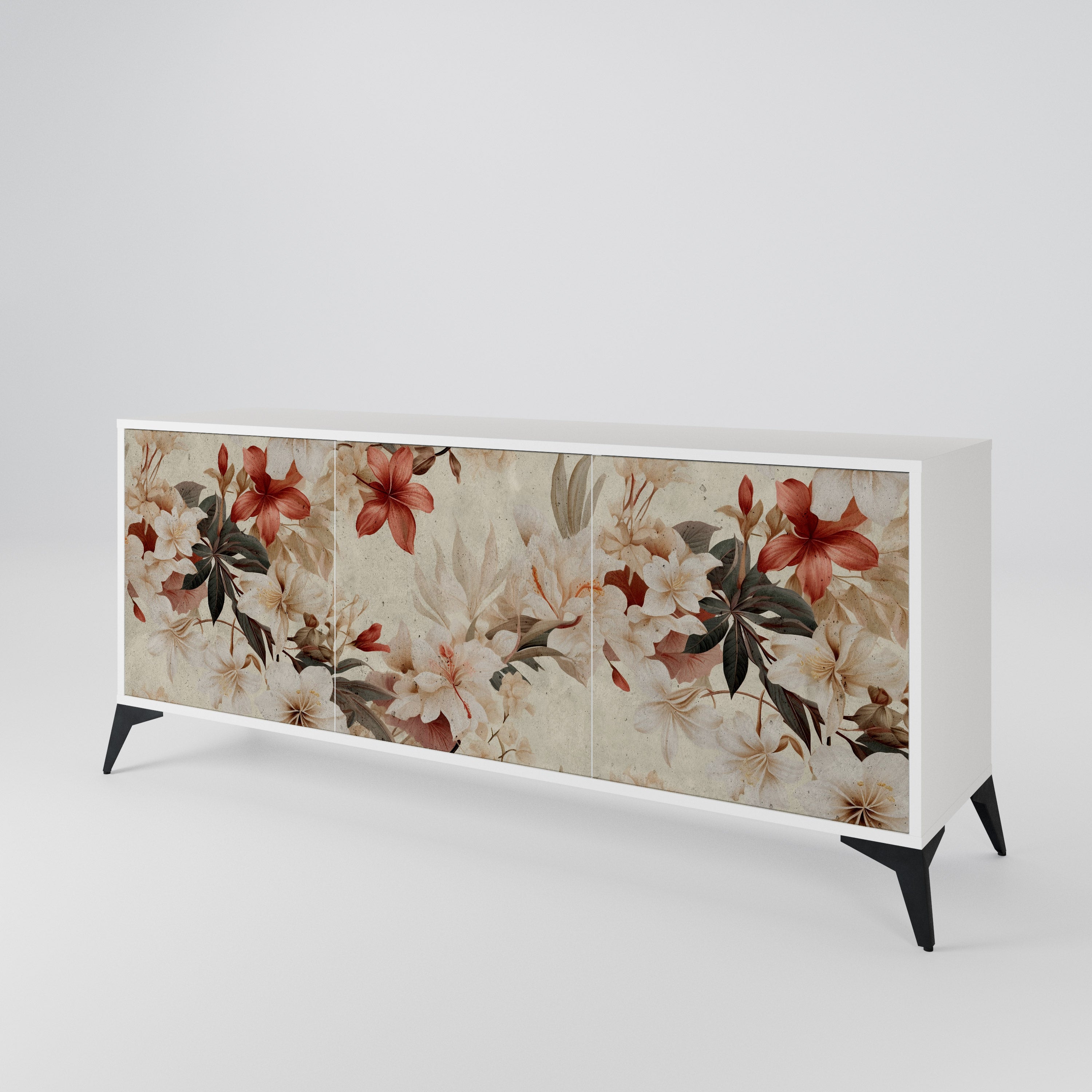 PETAL HARMONY Komoda 3-drzwiowa korpus Biały