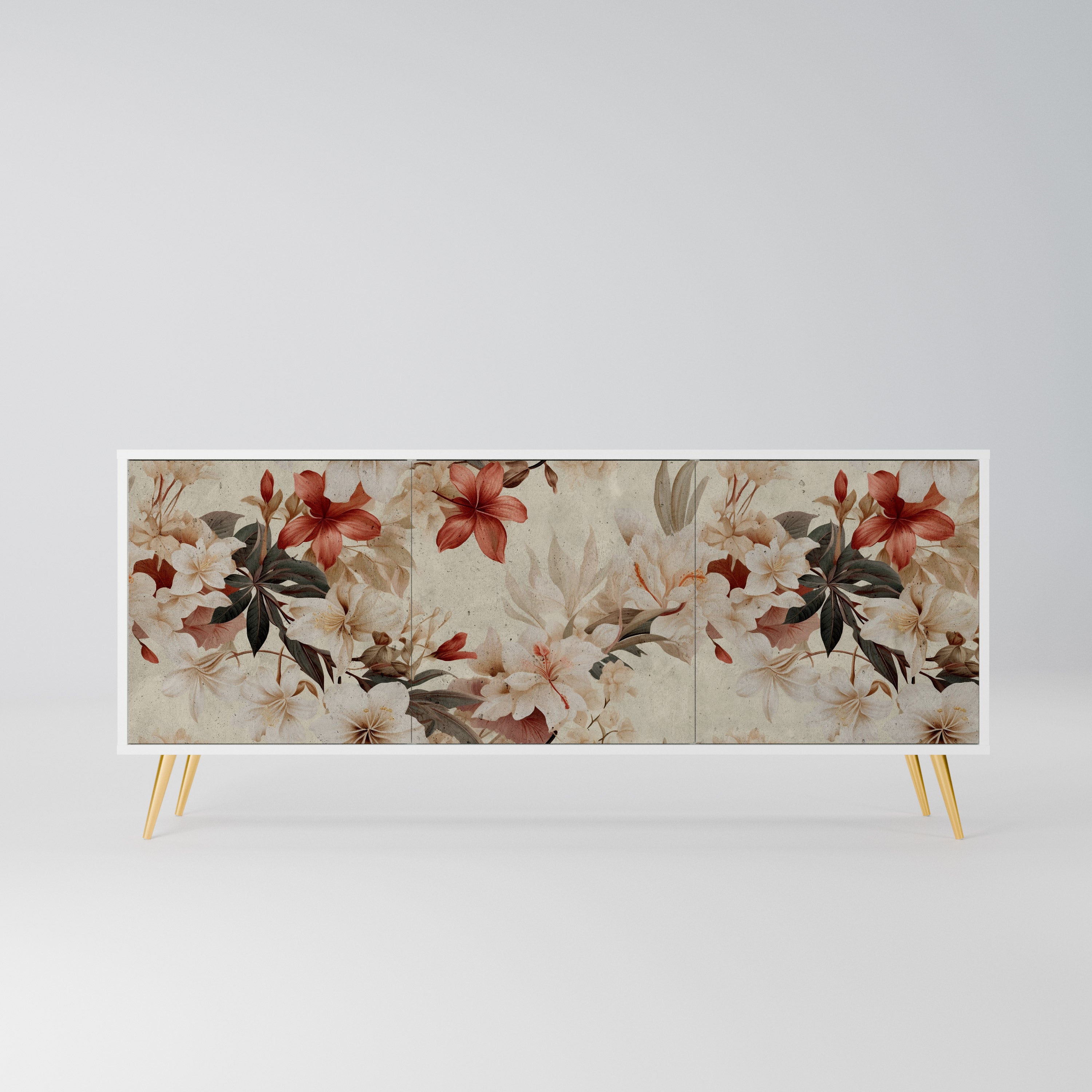 PETAL HARMONY Komoda 3-drzwiowa korpus Biały