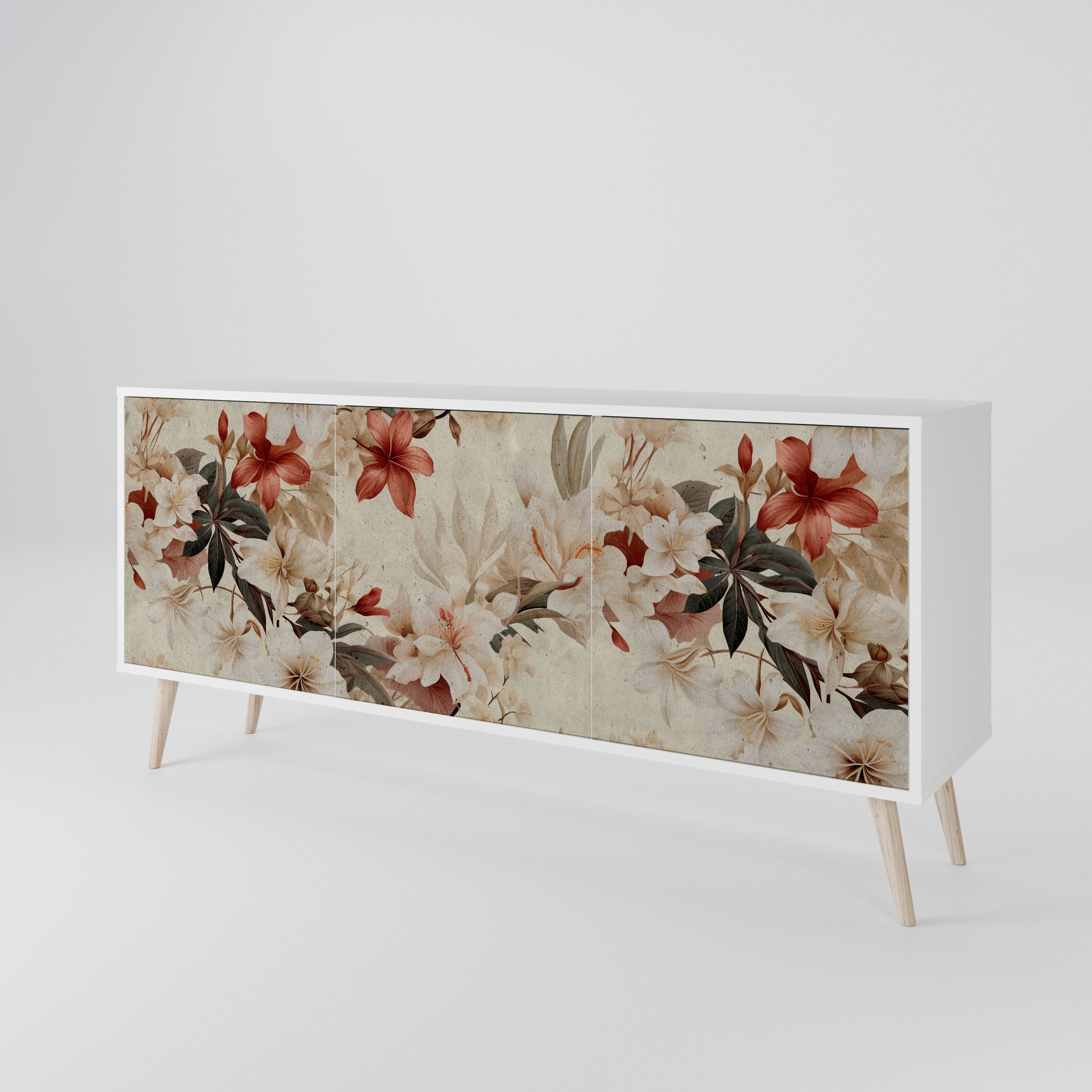PETAL HARMONY Komoda 3-drzwiowa korpus Biały
