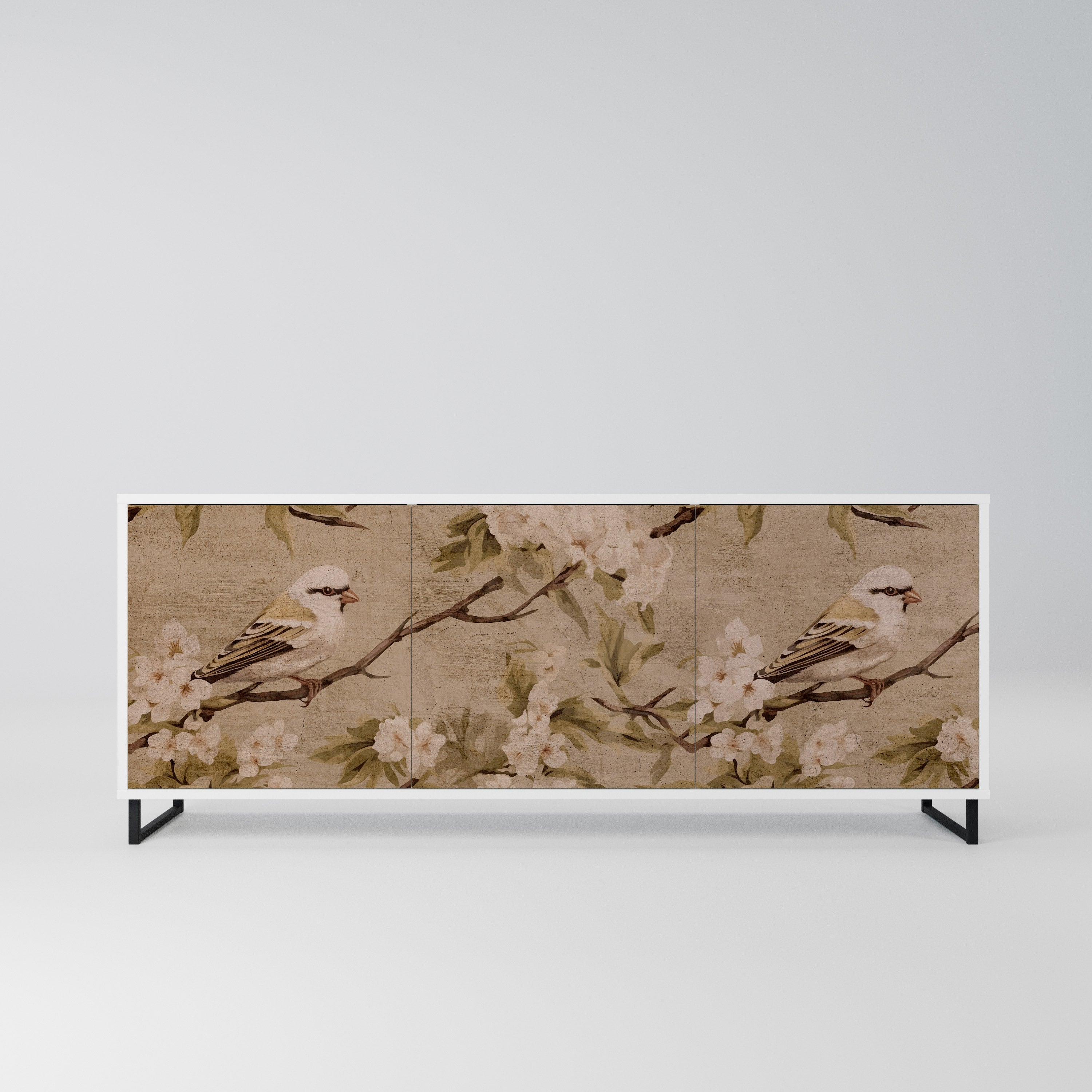PETAL DISTINGUISH Komoda 3-drzwiowa korpus Biały