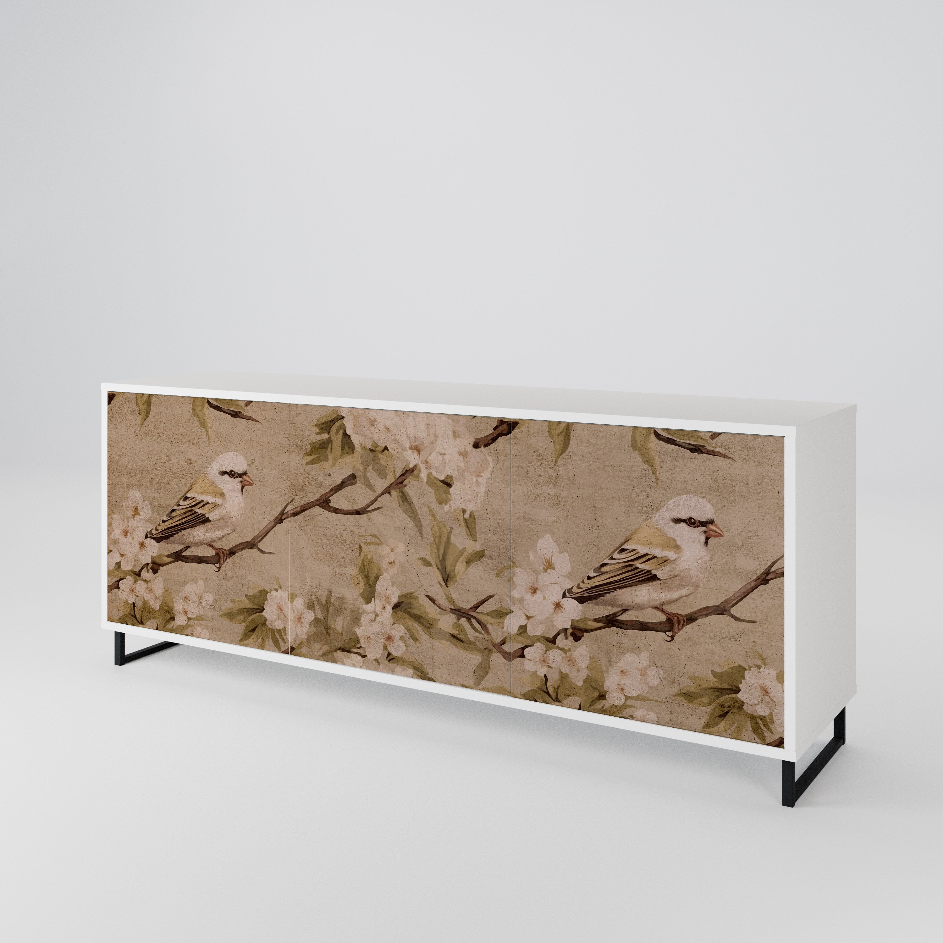 PETAL DISTINGUISH Komoda 3-drzwiowa korpus Biały