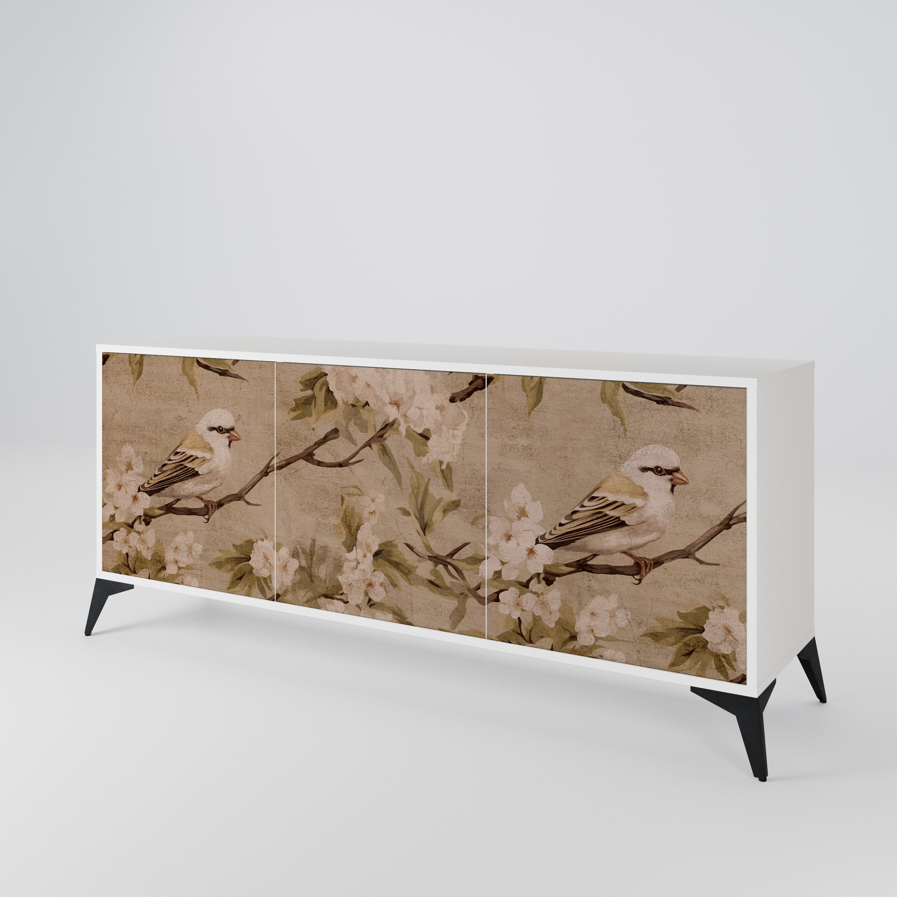 PETAL DISTINGUISH Komoda 3-drzwiowa korpus Biały
