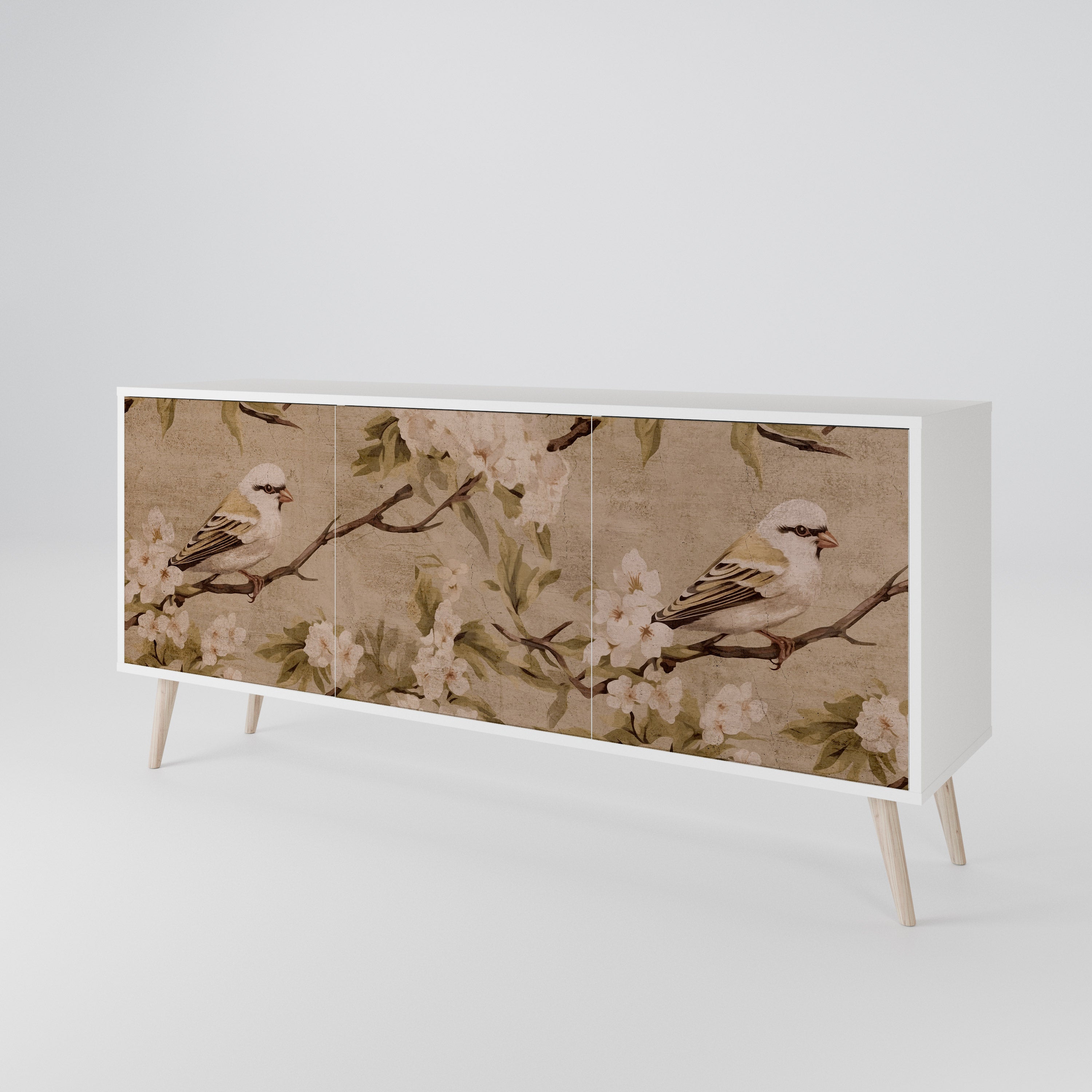 PETAL DISTINGUISH Komoda 3-drzwiowa korpus Biały