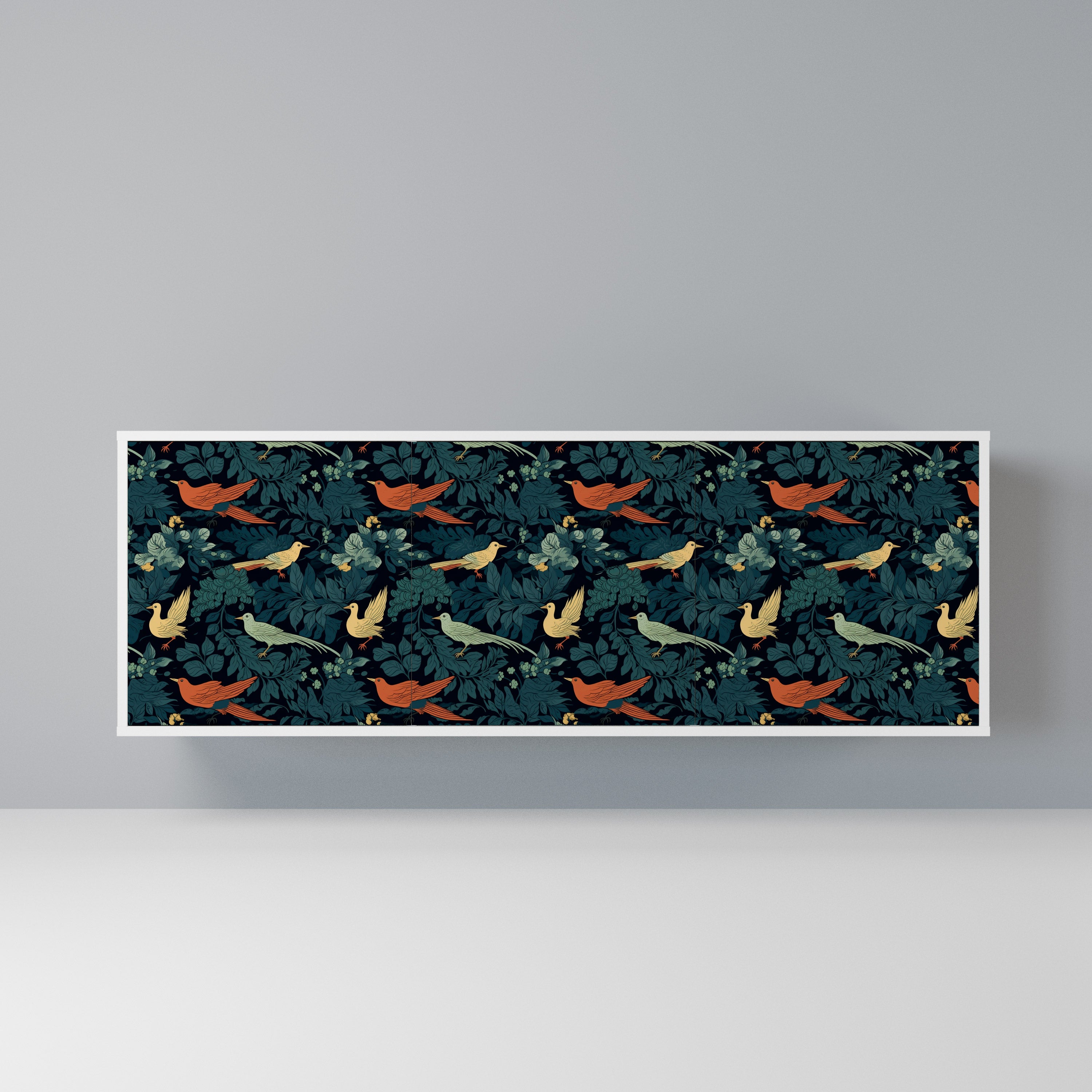 FOWL ORNAMENT Komoda 3-drzwiowa korpus Biały