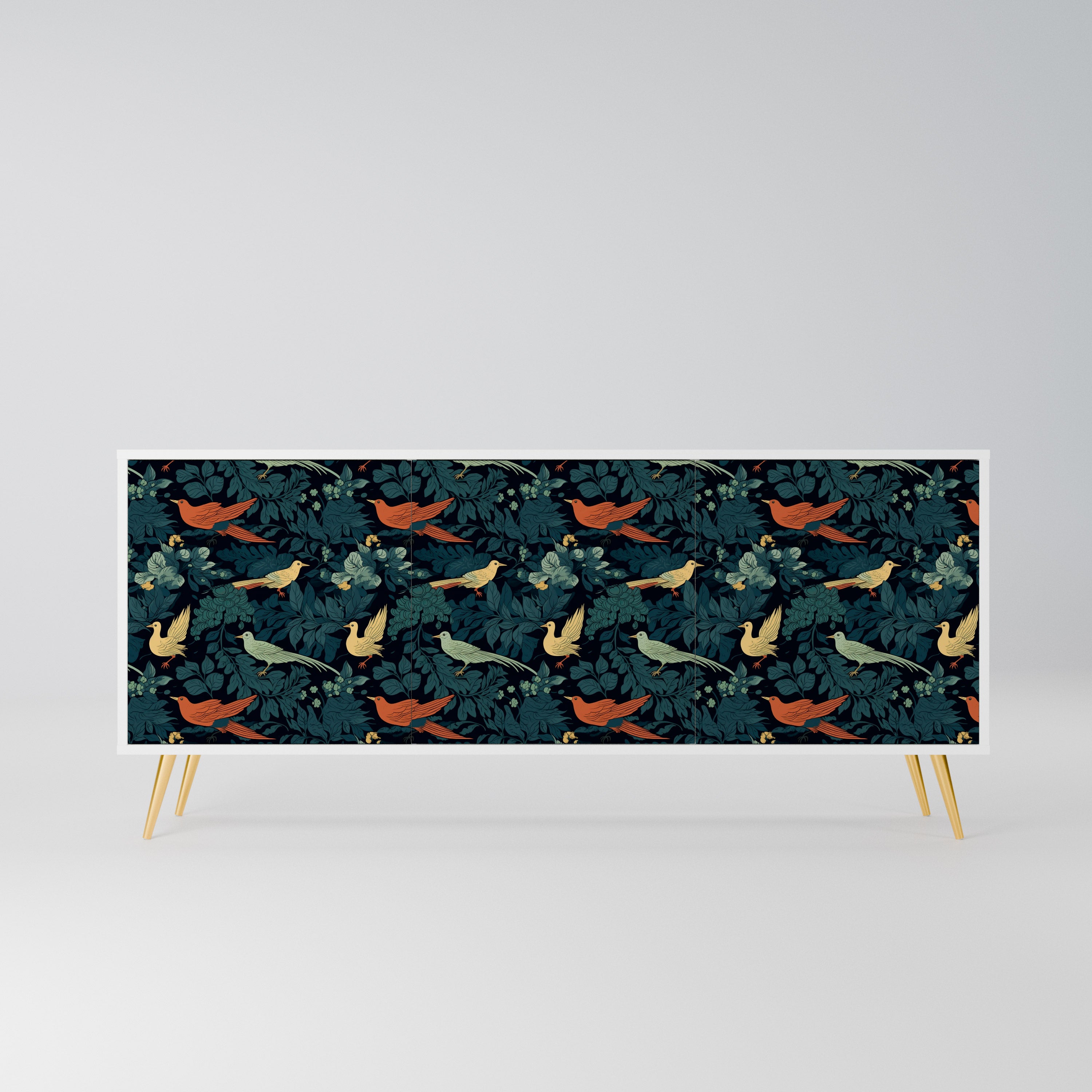 FOWL ORNAMENT Komoda 3-drzwiowa korpus Biały