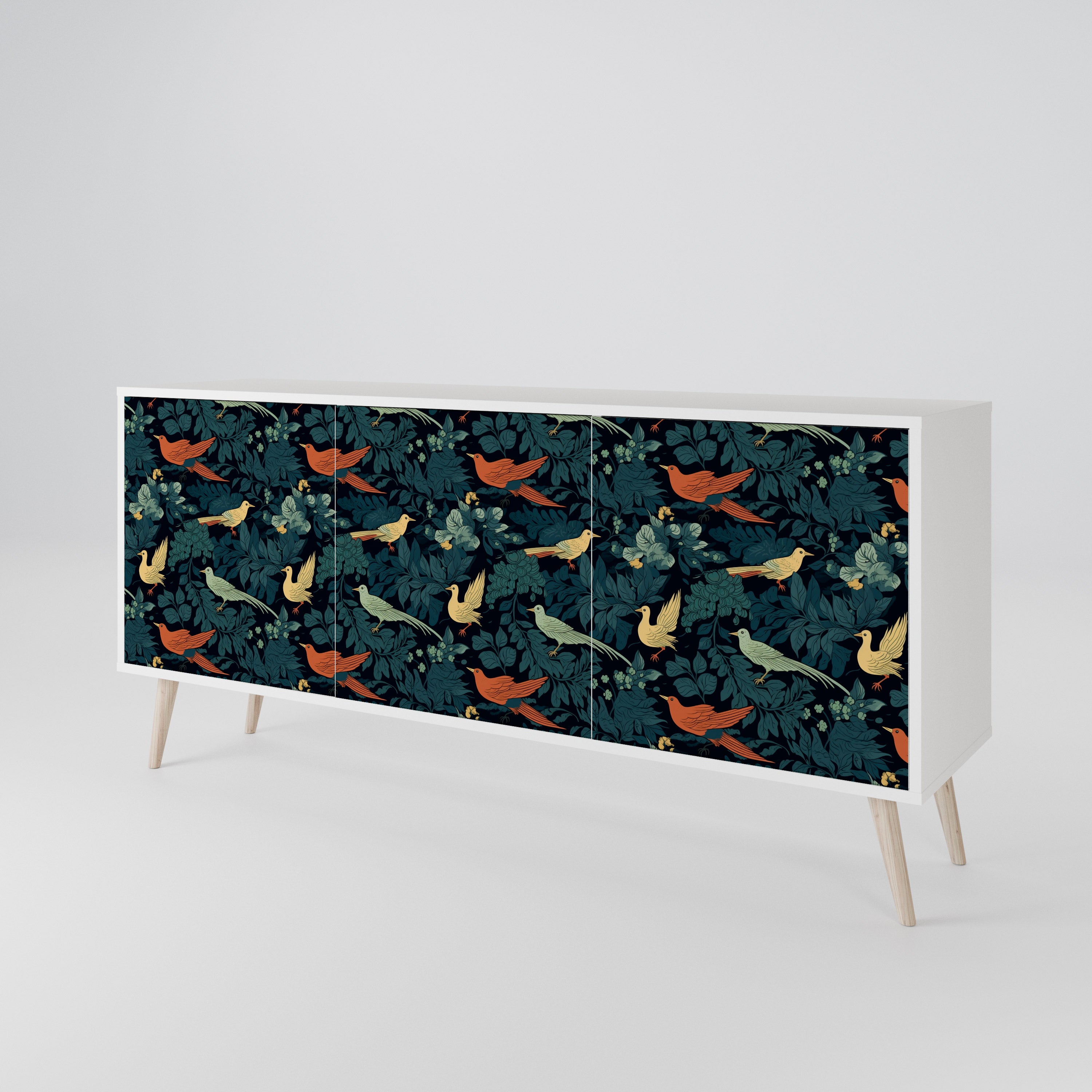FOWL ORNAMENT Komoda 3-drzwiowa korpus Biały