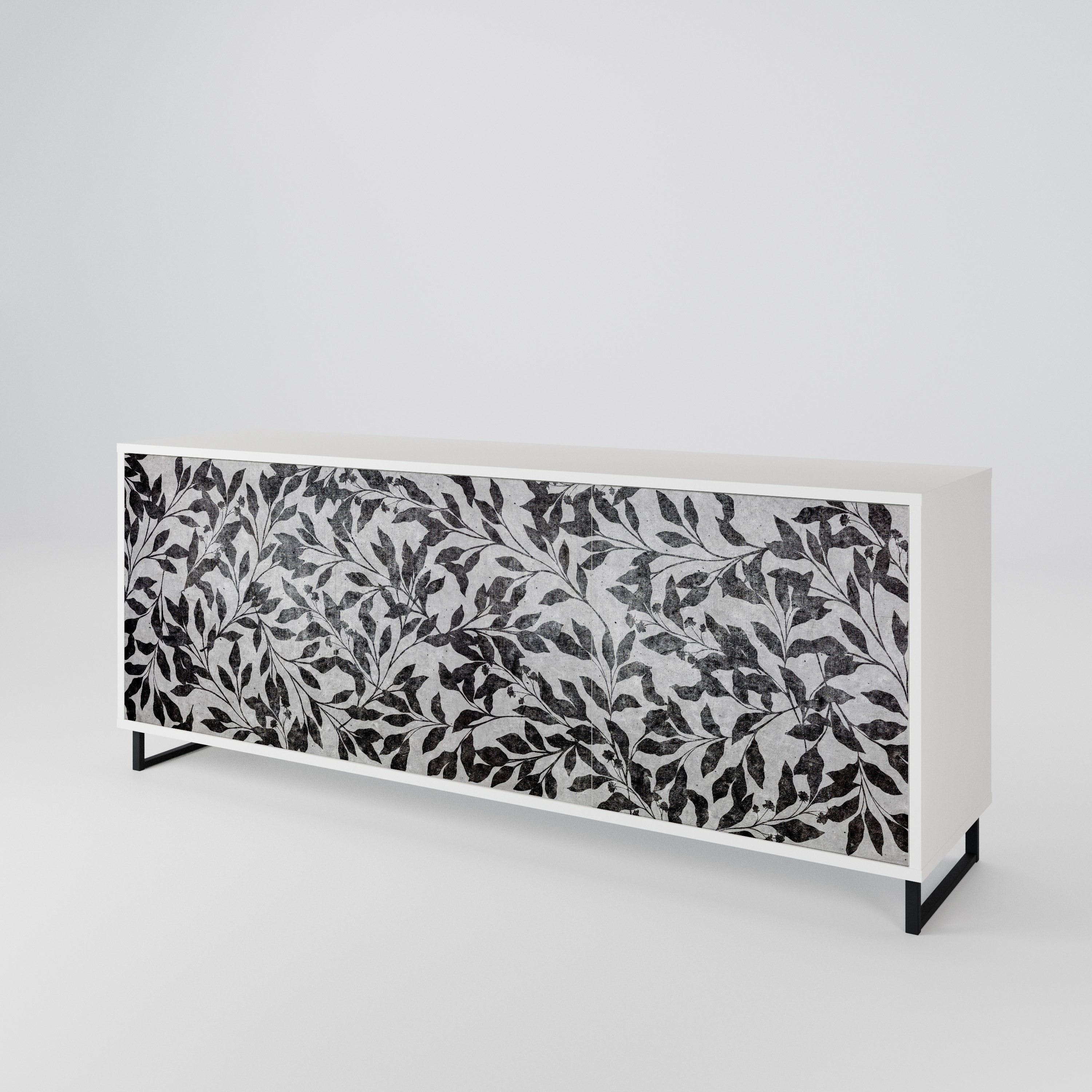 CHARCOAL SPROUT Komoda 3-drzwiowa korpus Biały