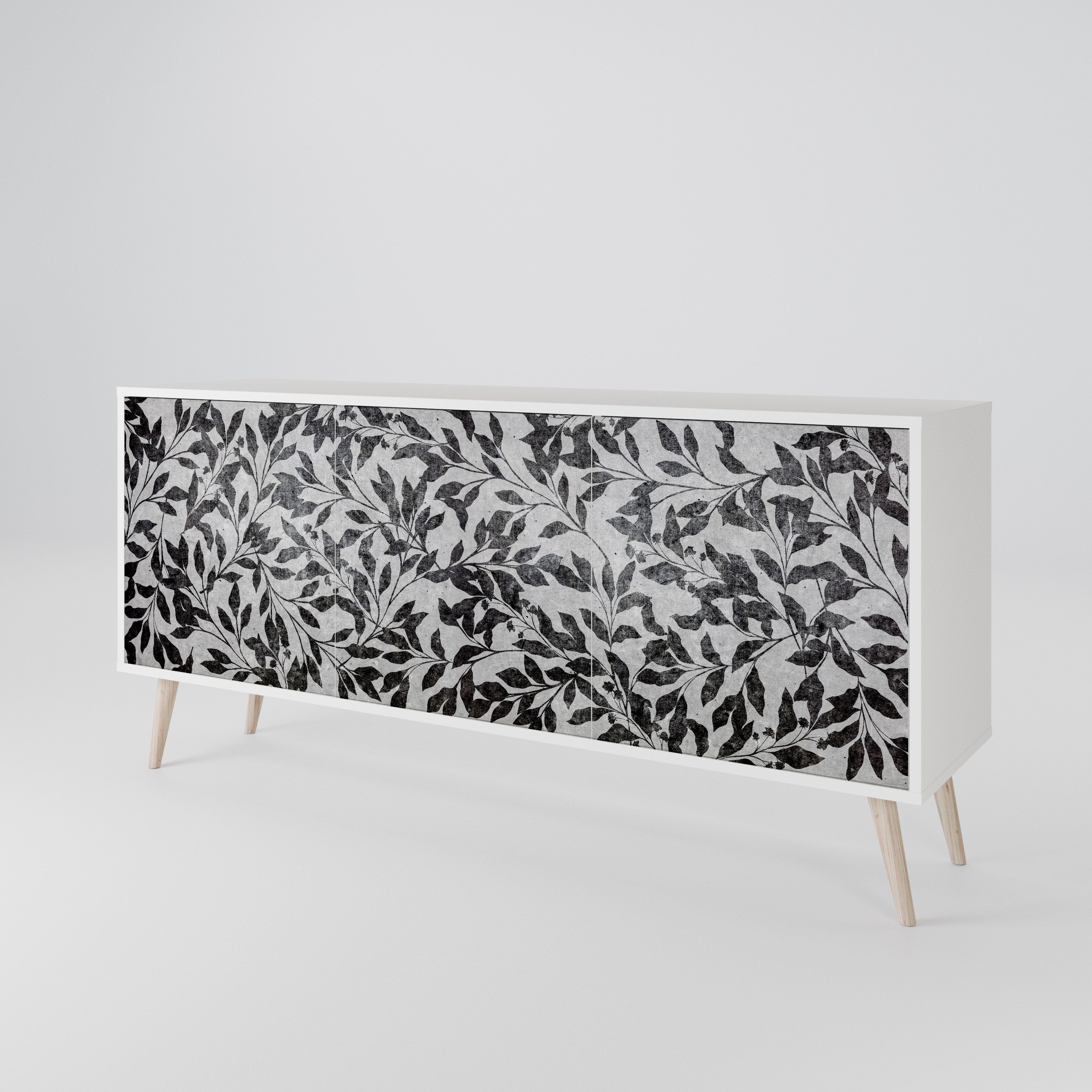 CHARCOAL SPROUT Komoda 3-drzwiowa korpus Biały