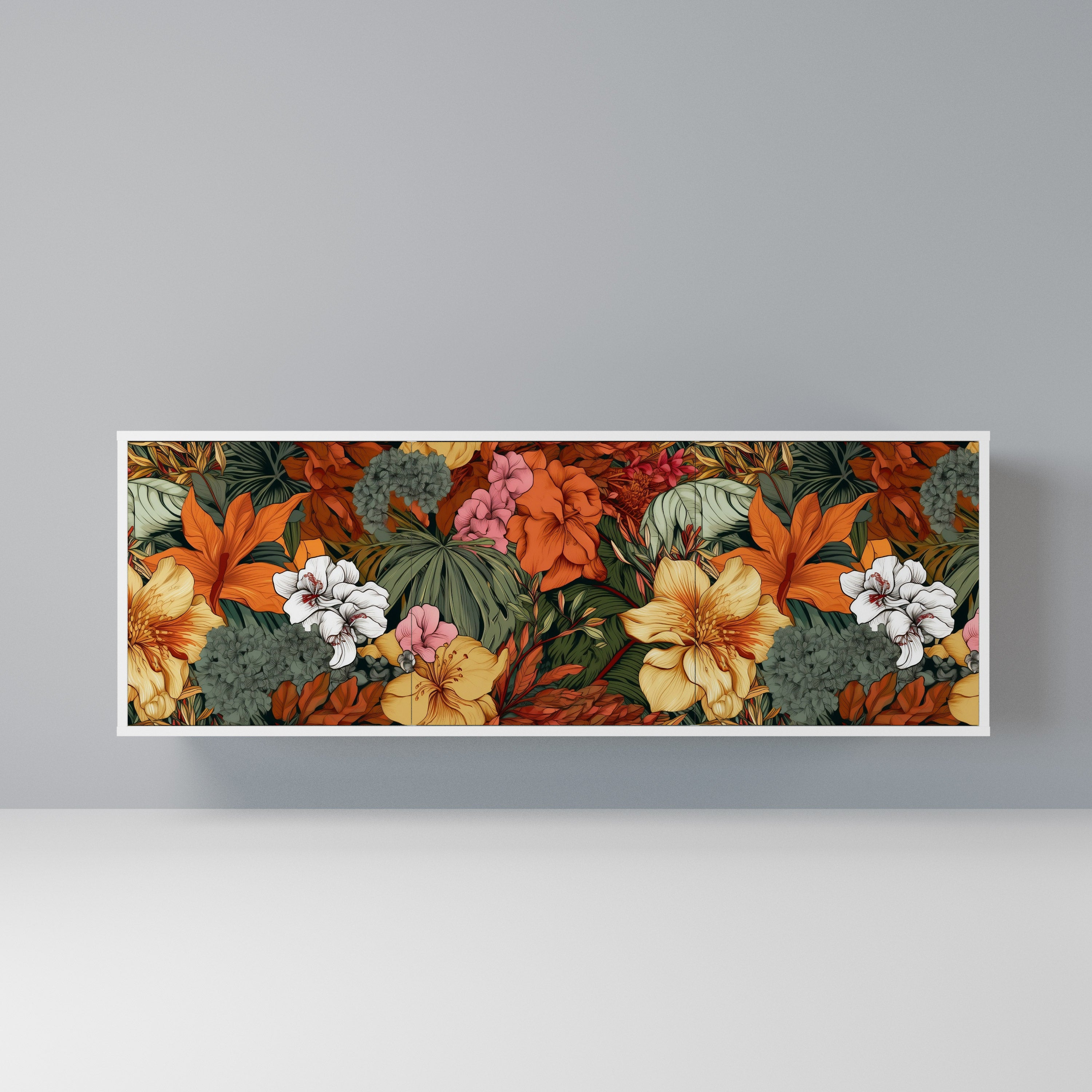 RADIANT FLORA Komoda 3-drzwiowa korpus Biały