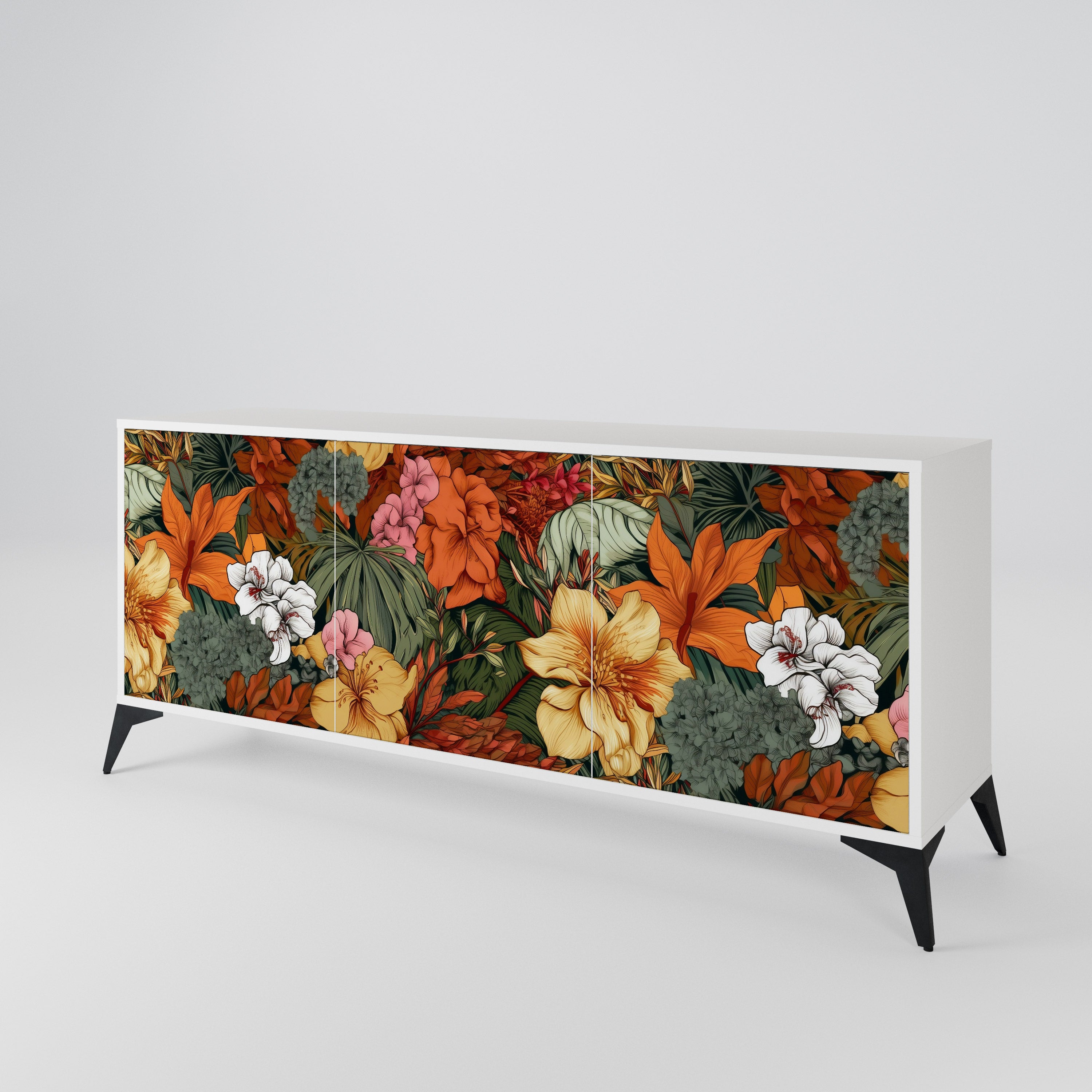 RADIANT FLORA Komoda 3-drzwiowa korpus Biały