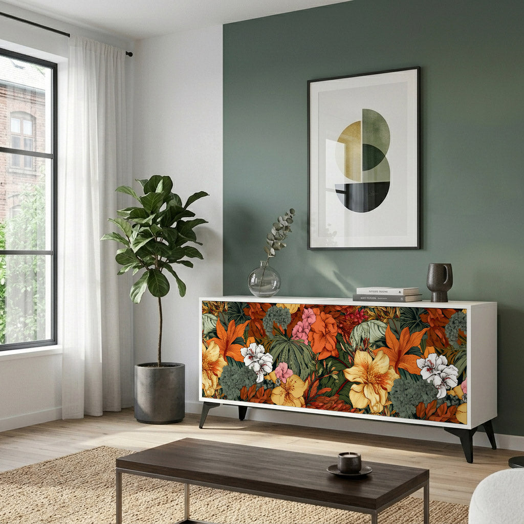 RADIANT FLORA Komoda 3-drzwiowa korpus Biały