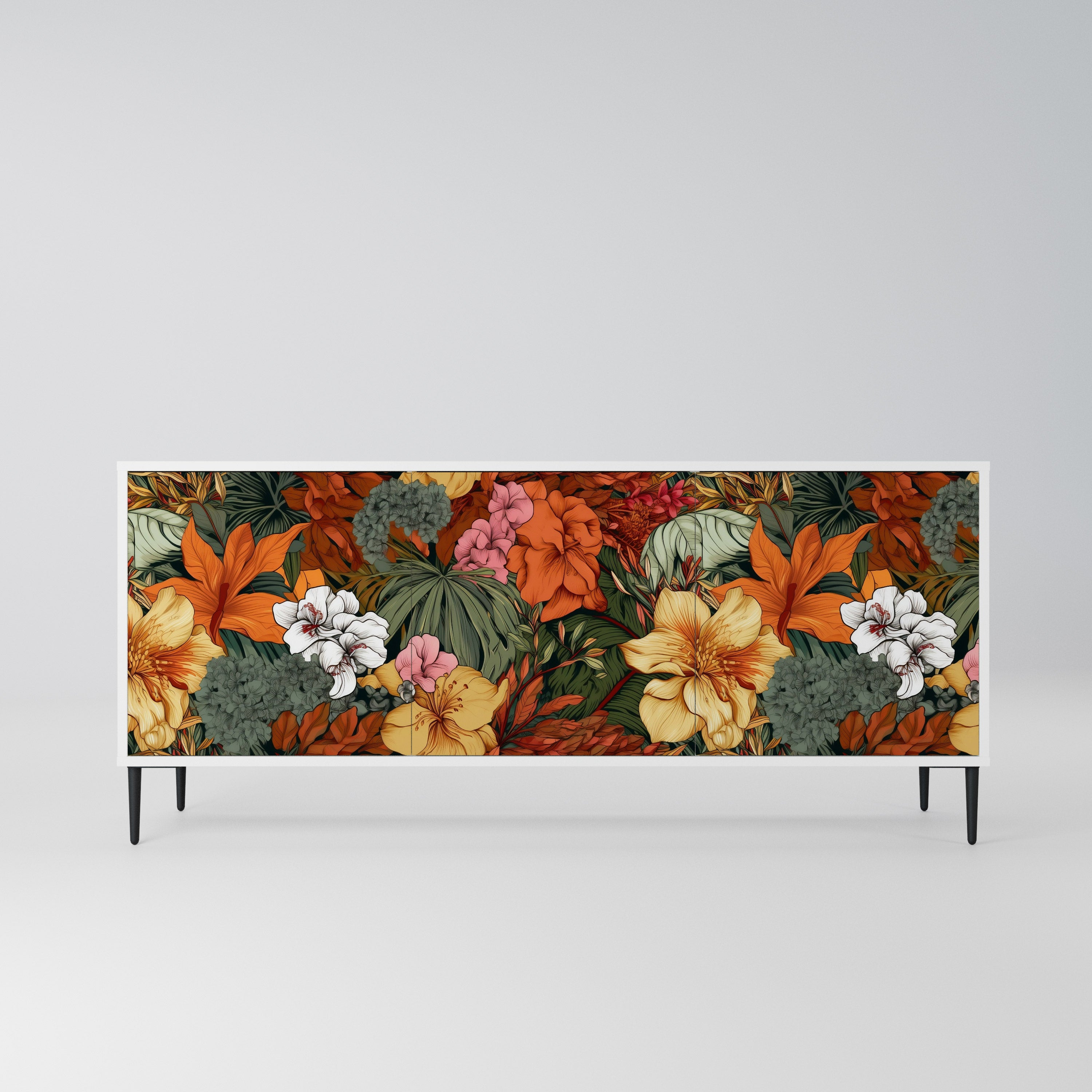 RADIANT FLORA Komoda 3-drzwiowa korpus Biały
