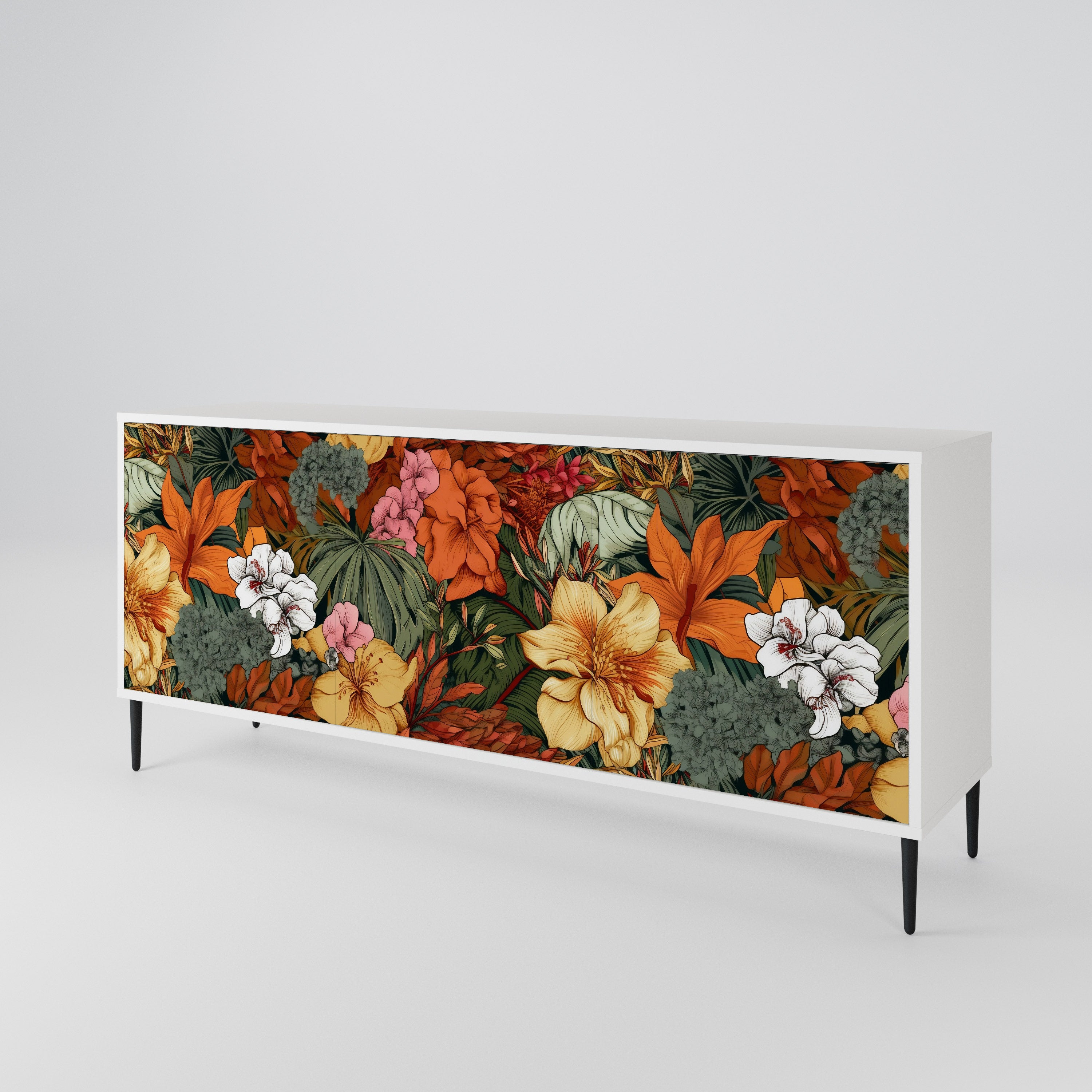 RADIANT FLORA Komoda 3-drzwiowa korpus Biały
