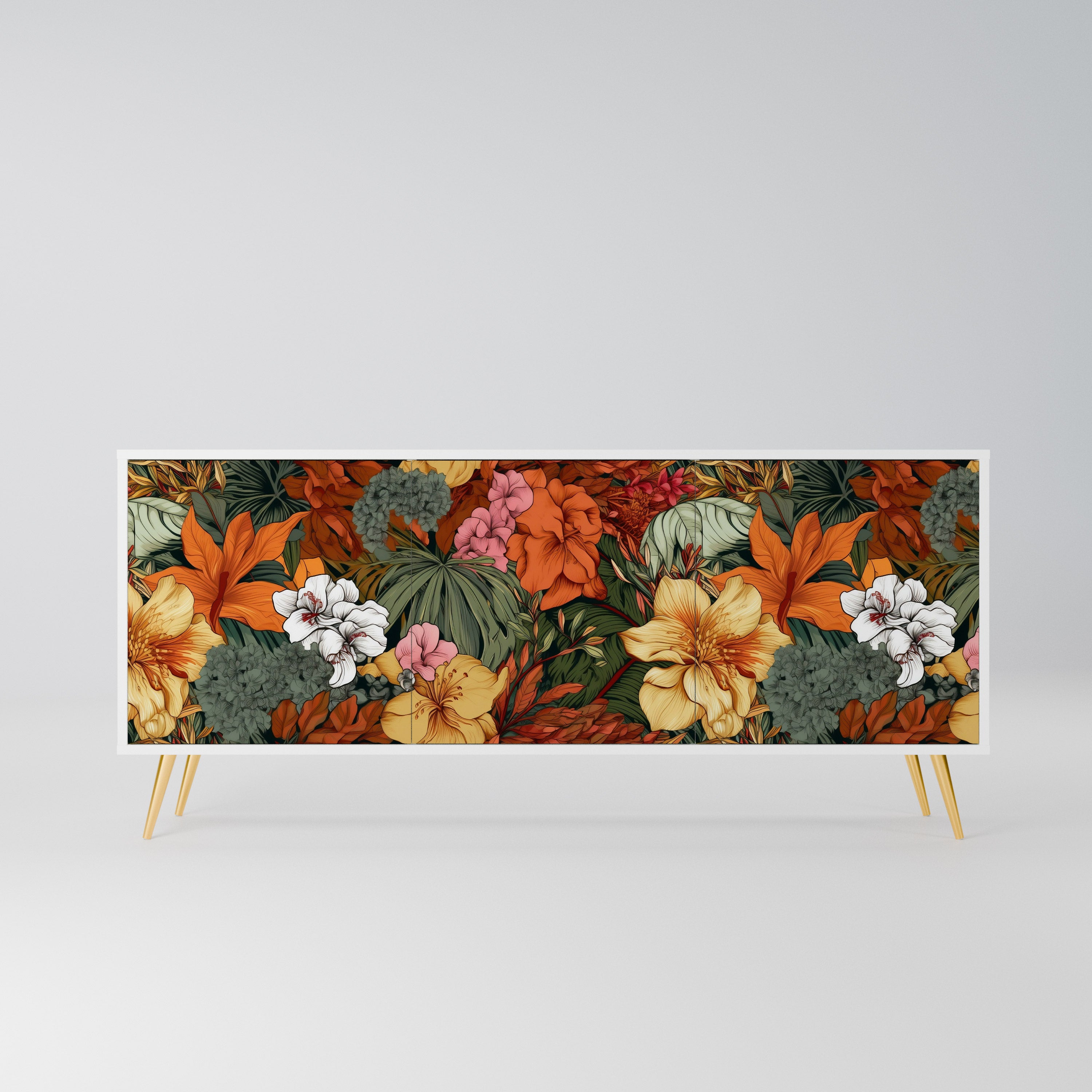 RADIANT FLORA Komoda 3-drzwiowa korpus Biały