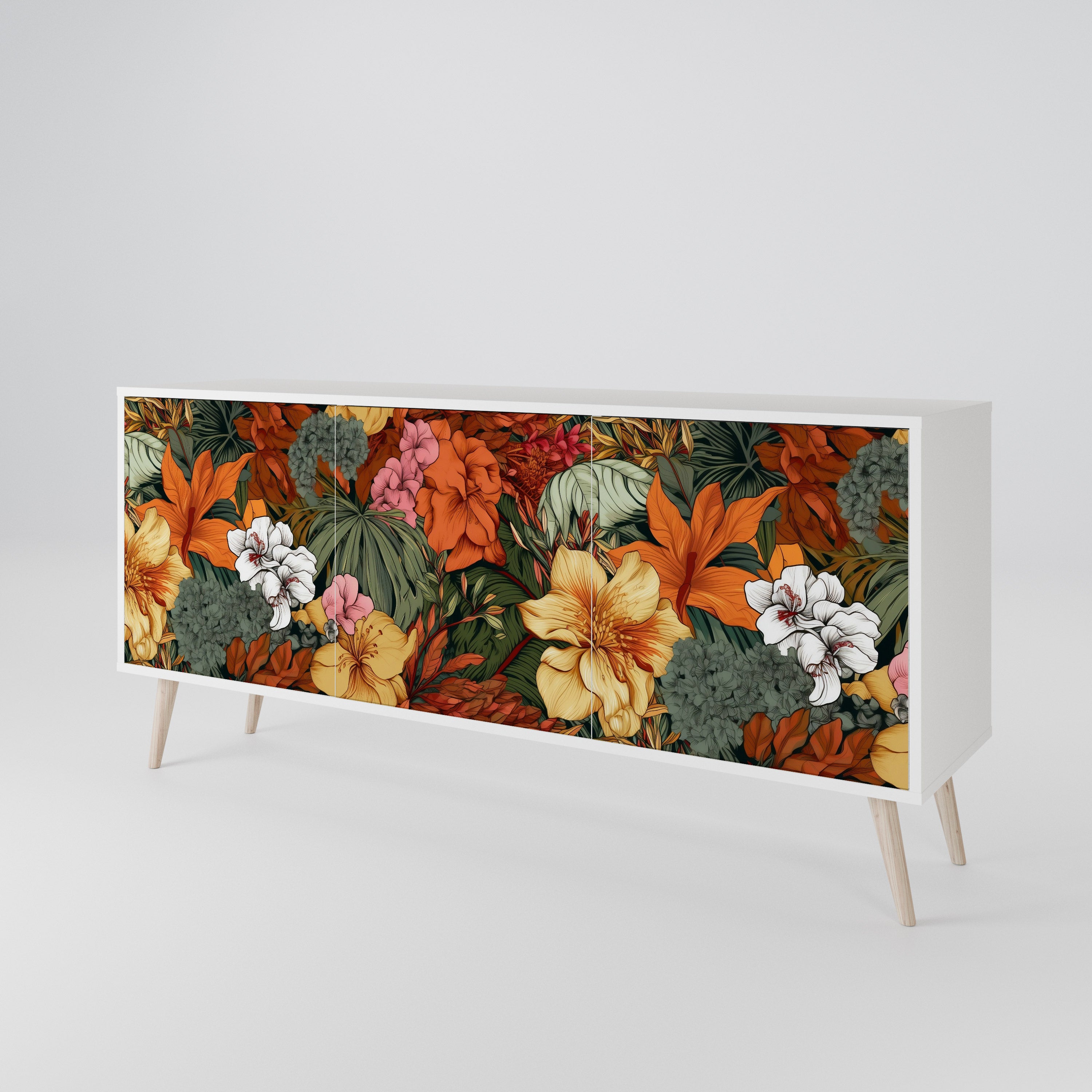 RADIANT FLORA Komoda 3-drzwiowa korpus Biały