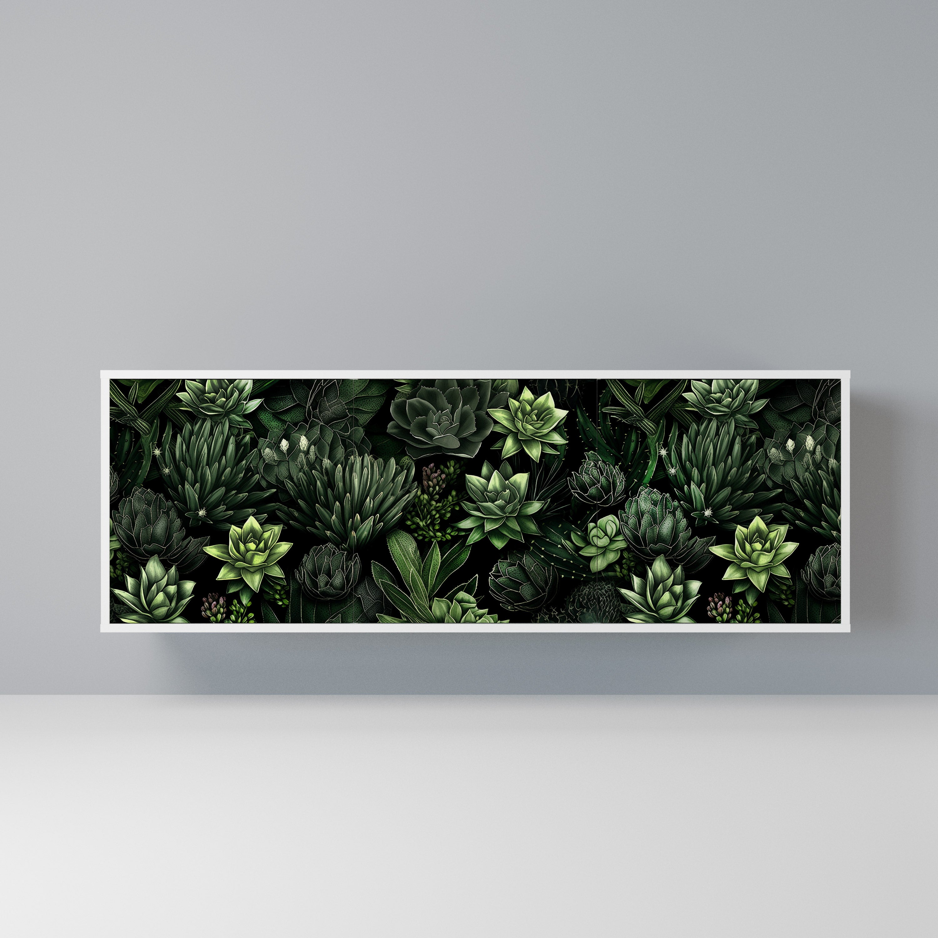 SUCCULENT JUNGLE Komoda 3-drzwiowa korpus Biały