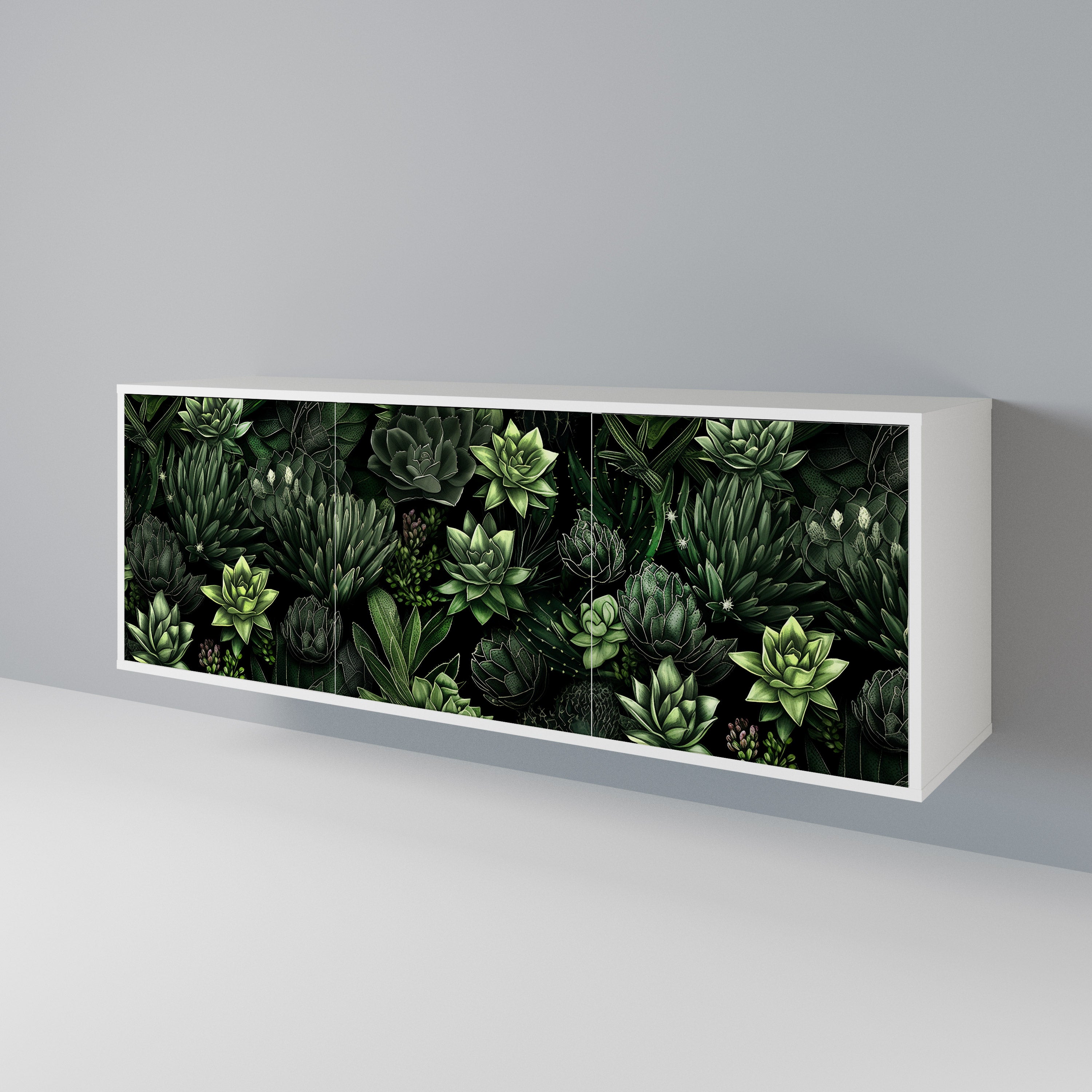SUCCULENT JUNGLE Komoda 3-drzwiowa korpus Biały