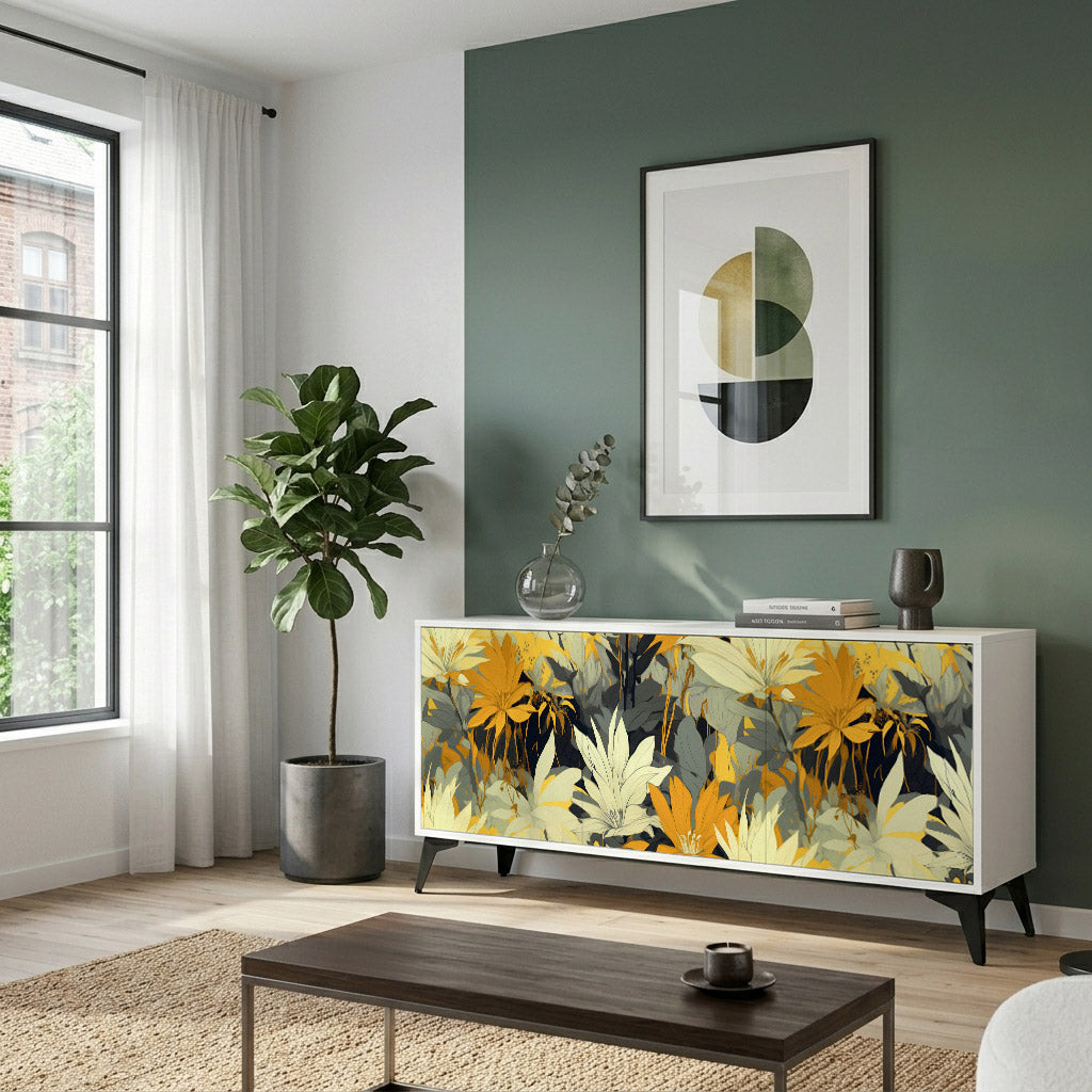 SUNKISSED LILY Komoda 3-drzwiowa korpus Biały