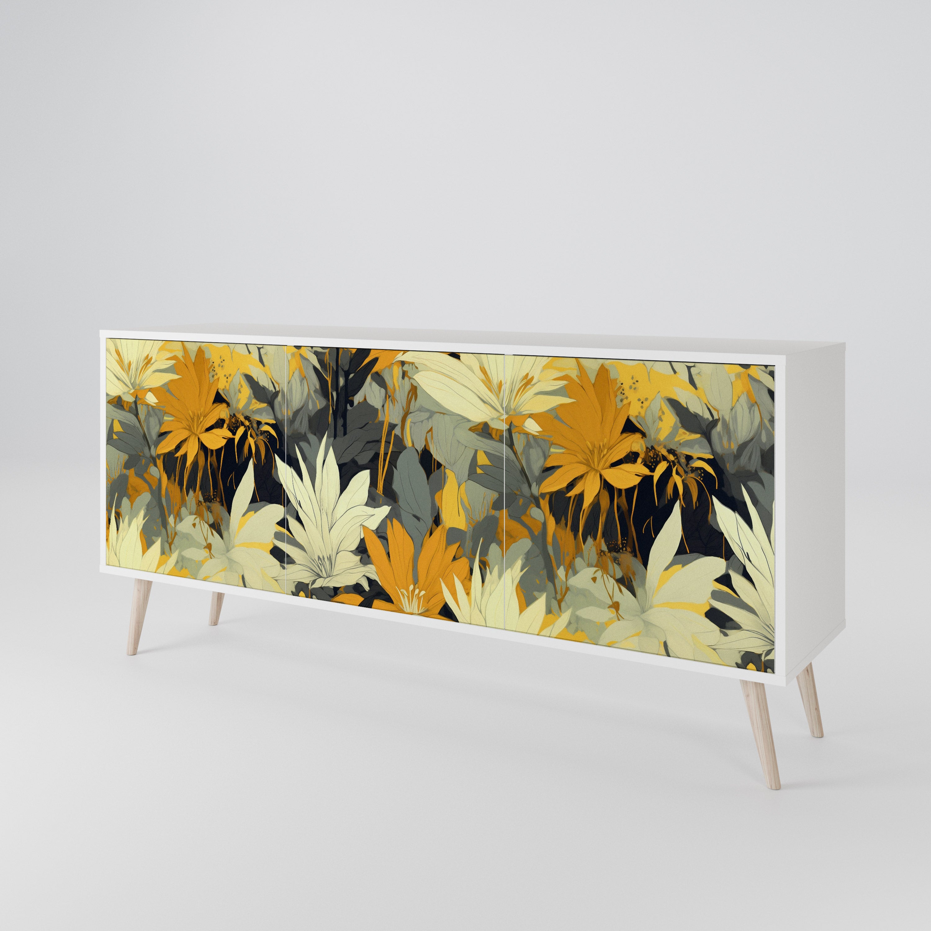 SUNKISSED LILY Komoda 3-drzwiowa korpus Biały