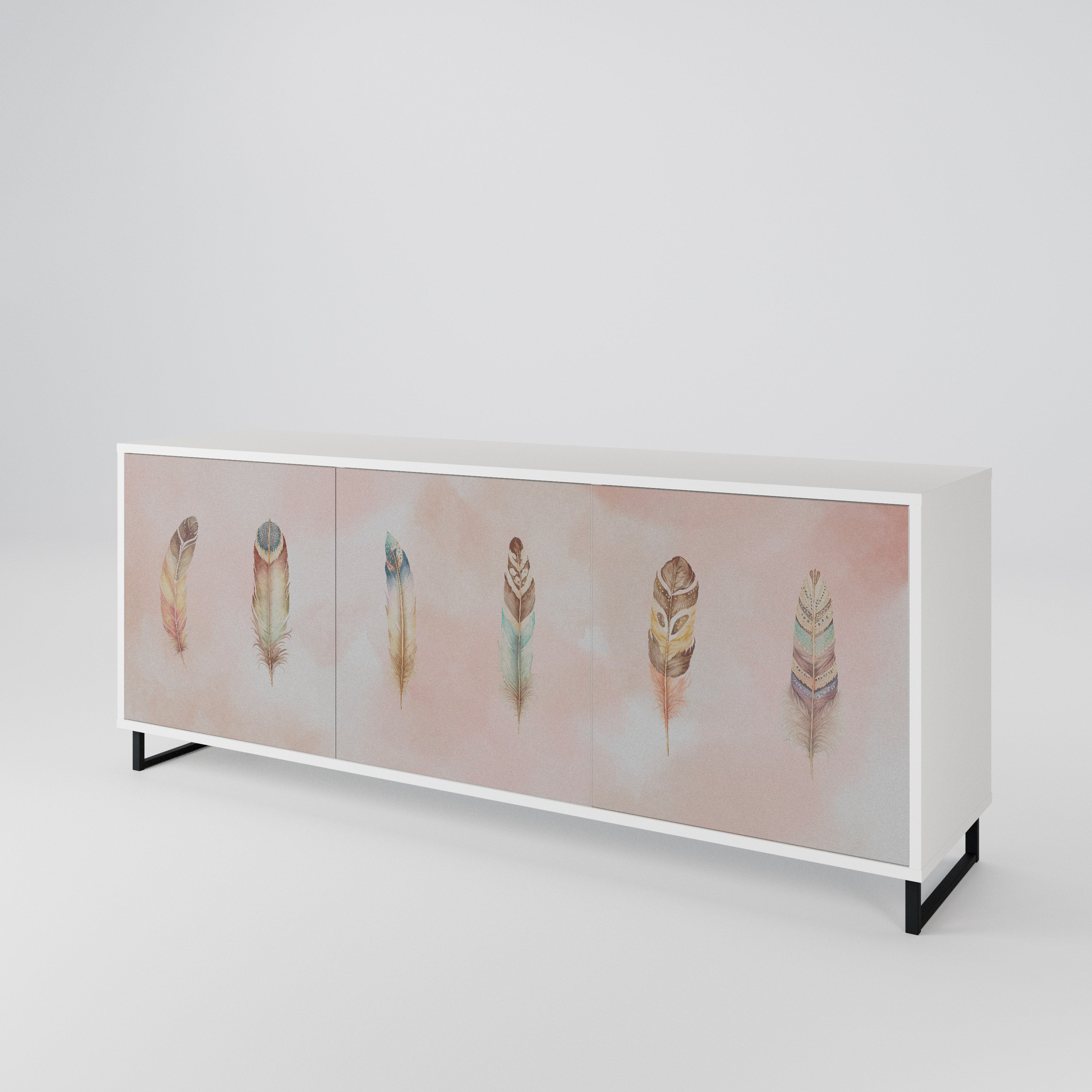 THE DELIQUESCE Komoda 3-drzwiowa korpus Biały
