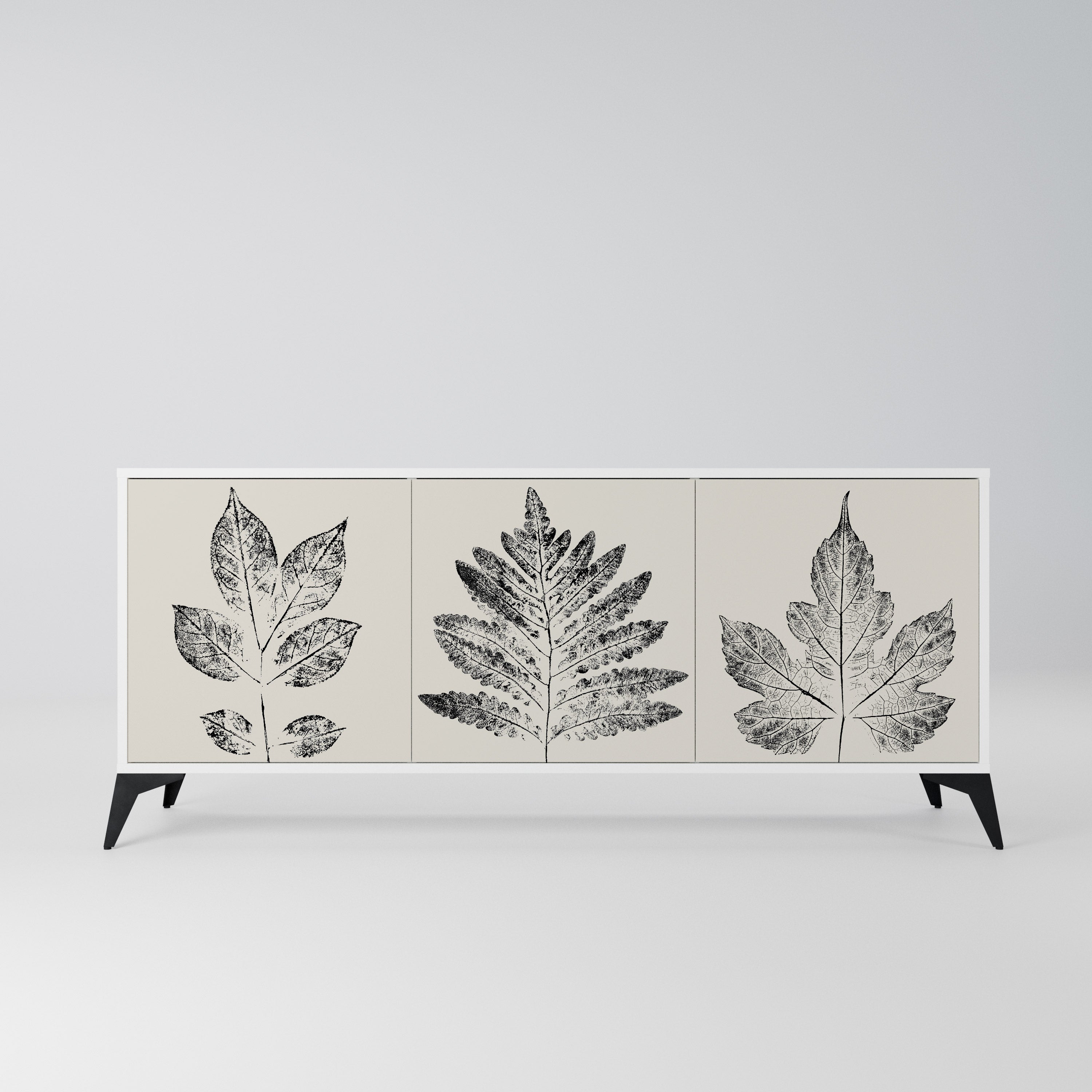 LEAFY STAMPS Komoda 3-drzwiowa korpus Biały