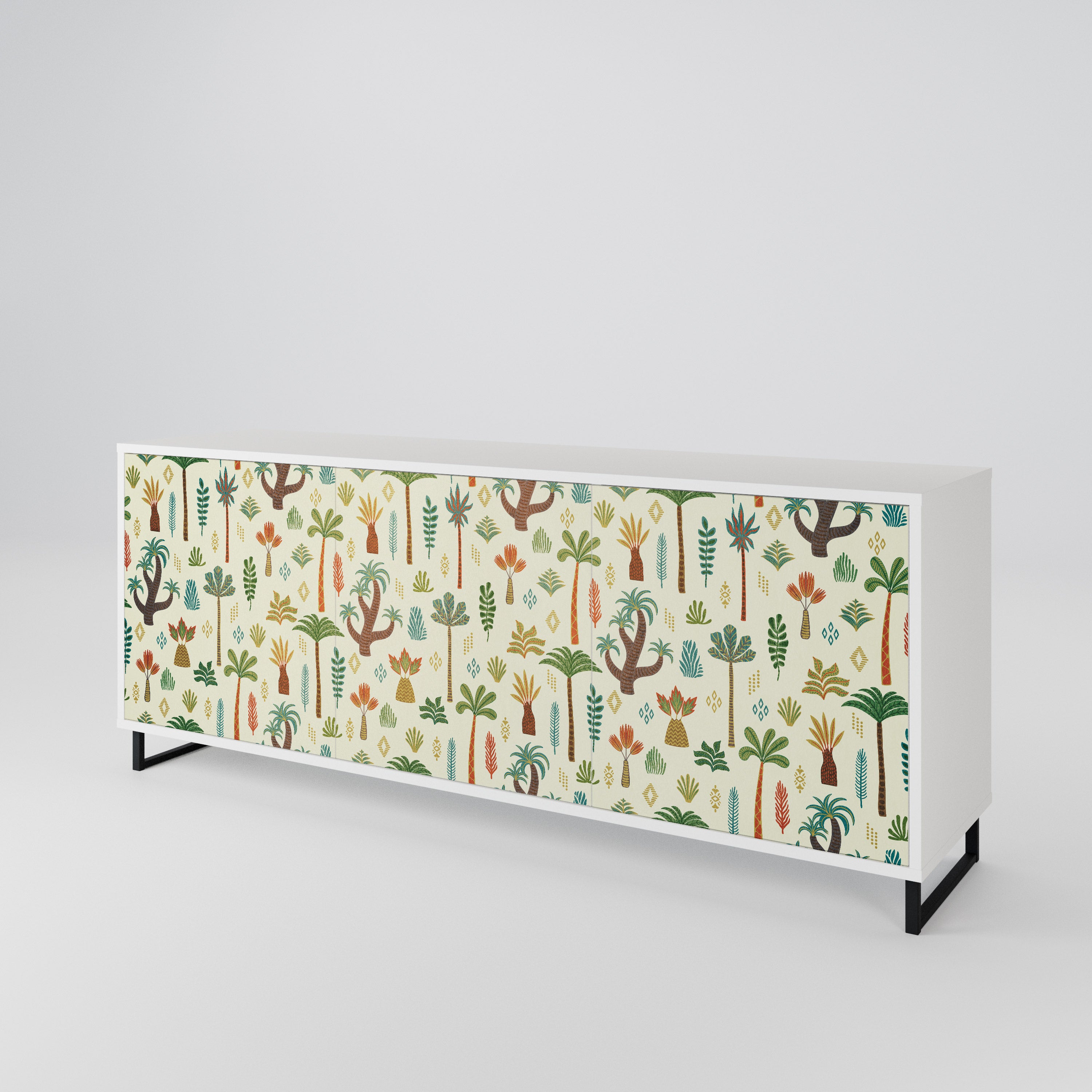 PALM SPRING Komoda 3-drzwiowa korpus Biały