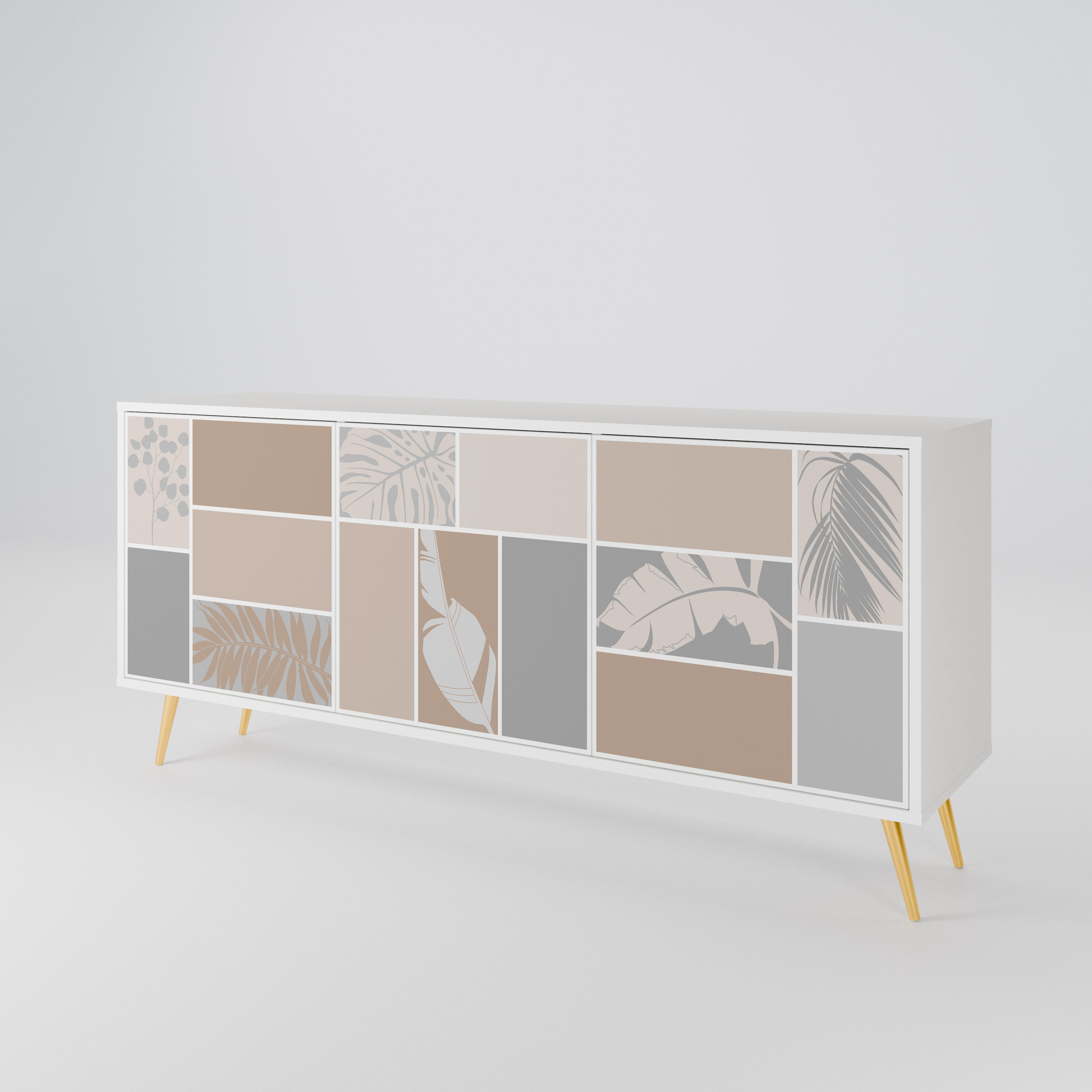 TROPICAL SHAPES Komoda 3-drzwiowa korpus Biały