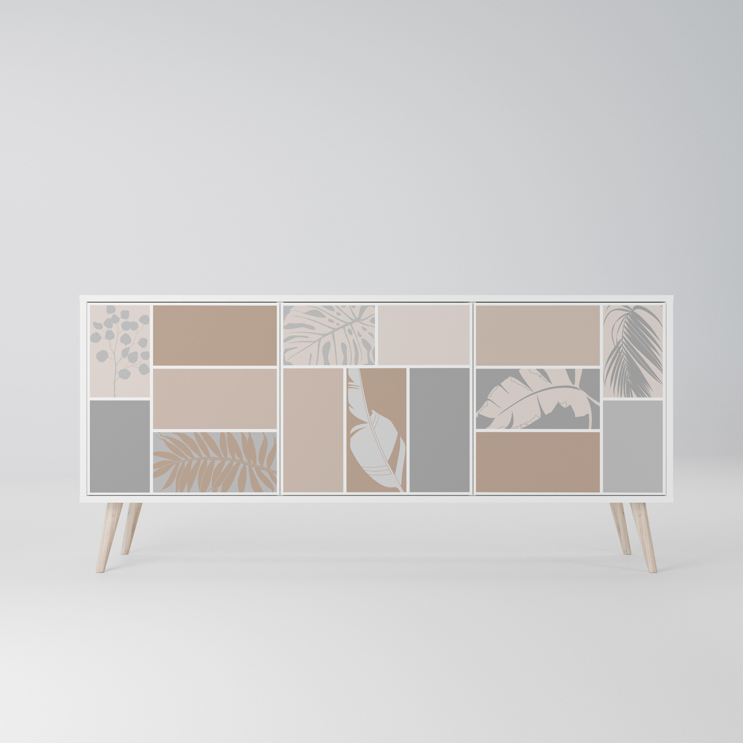 TROPICAL SHAPES Komoda 3-drzwiowa korpus Biały