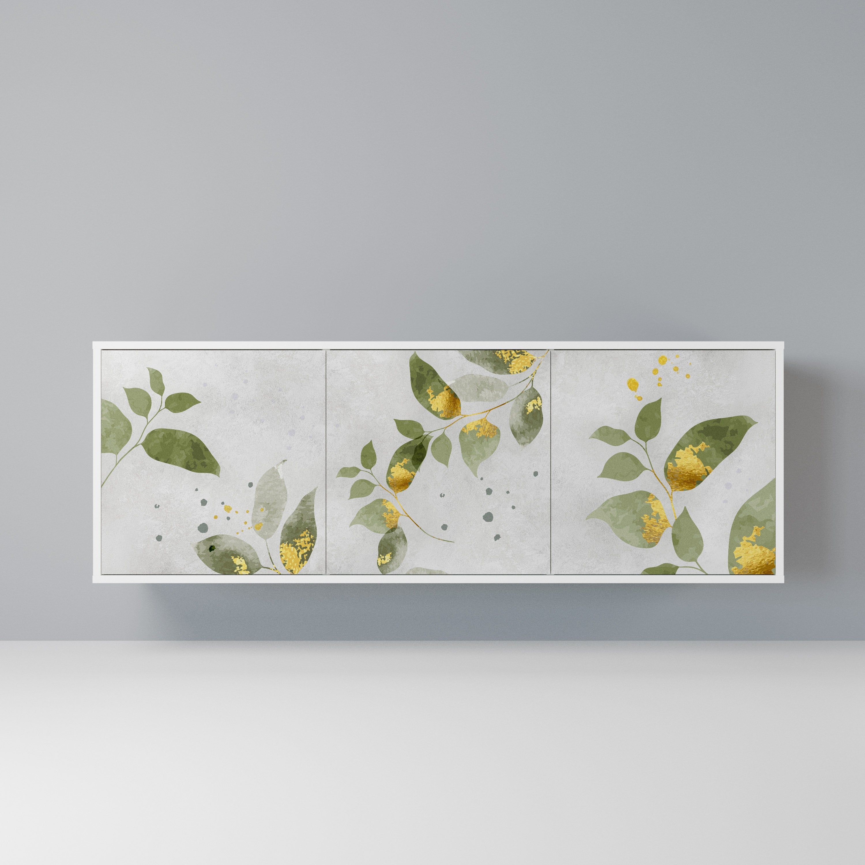 ELEGANT BOTANICS Komoda 3-drzwiowa korpus Biały
