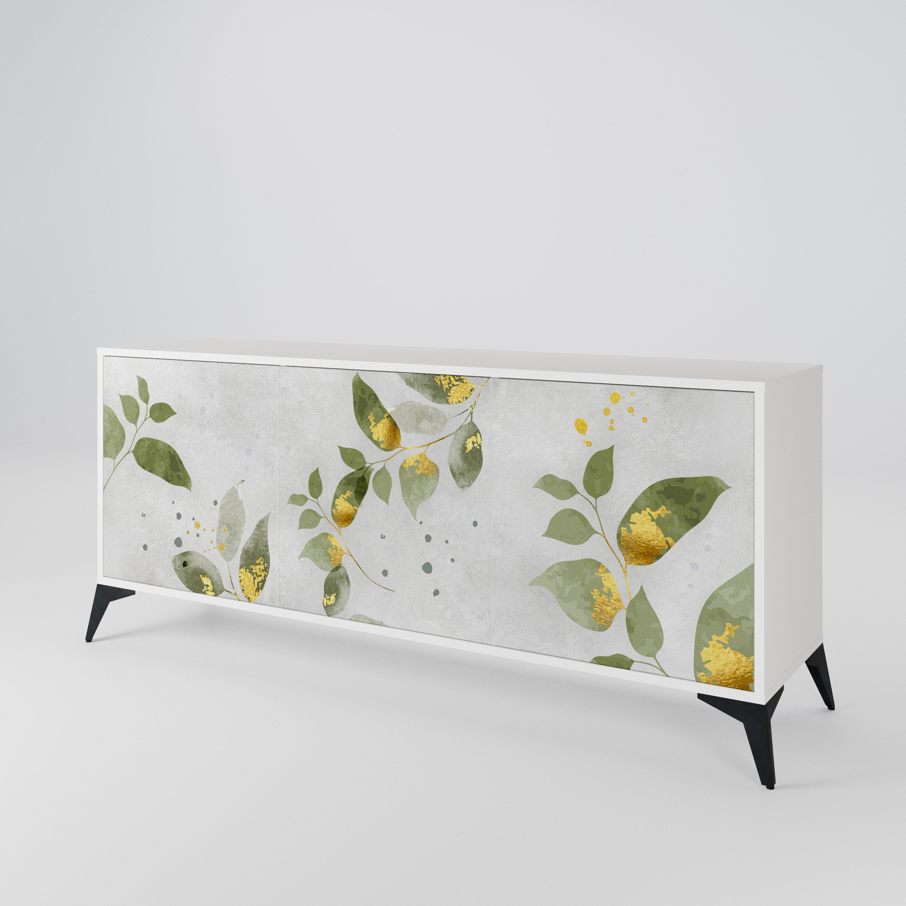 ELEGANT BOTANICS Komoda 3-drzwiowa korpus Biały