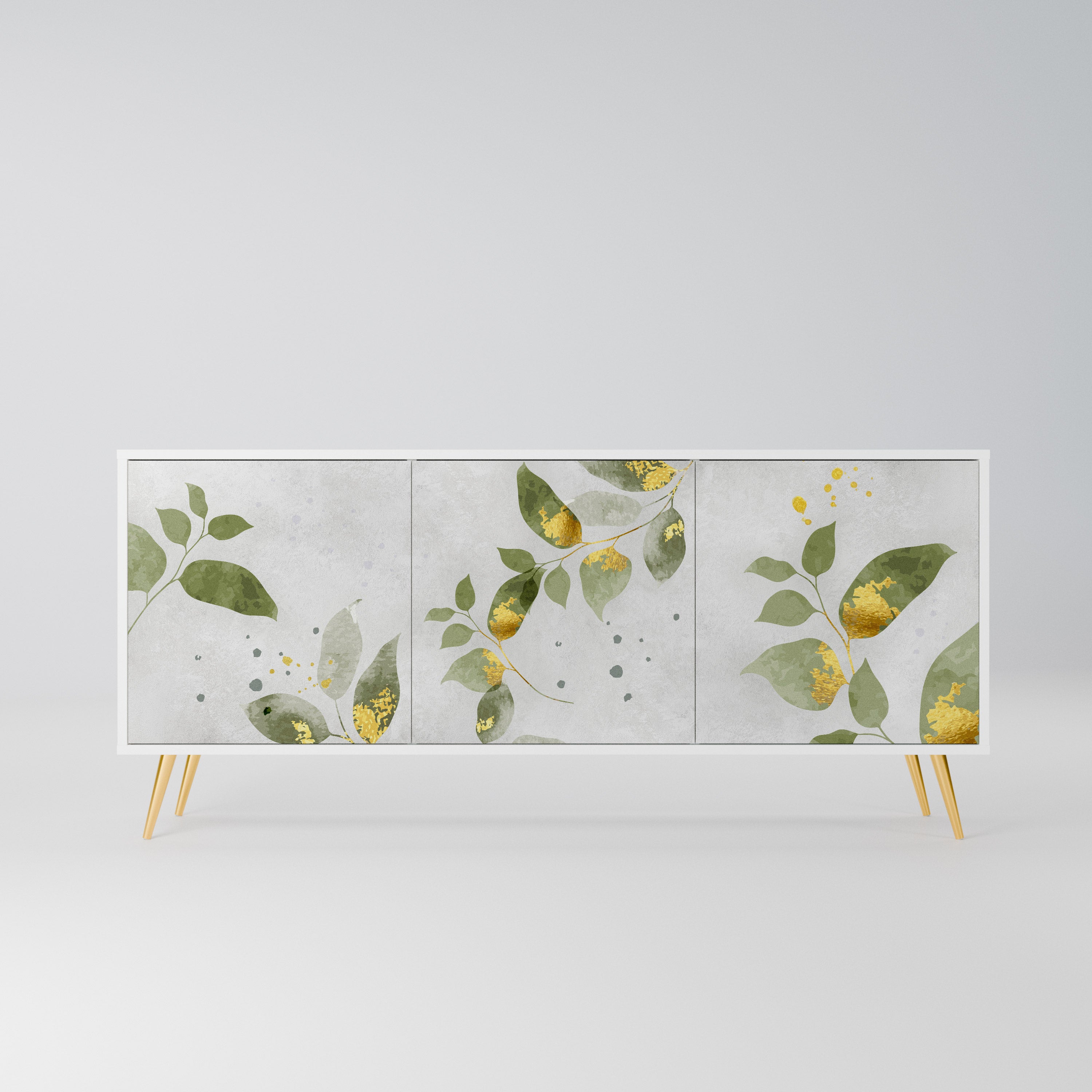ELEGANT BOTANICS Komoda 3-drzwiowa korpus Biały