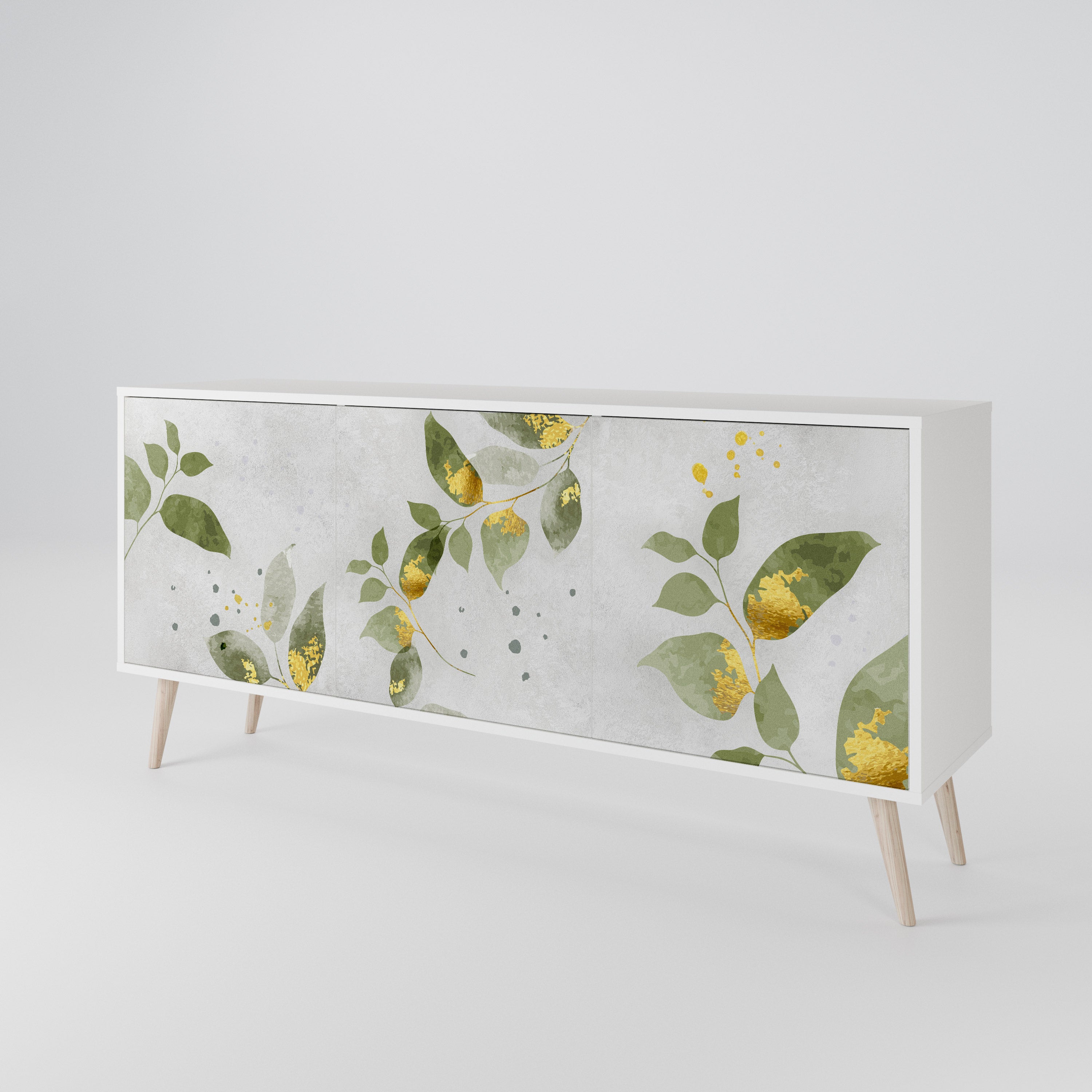 ELEGANT BOTANICS Komoda 3-drzwiowa korpus Biały