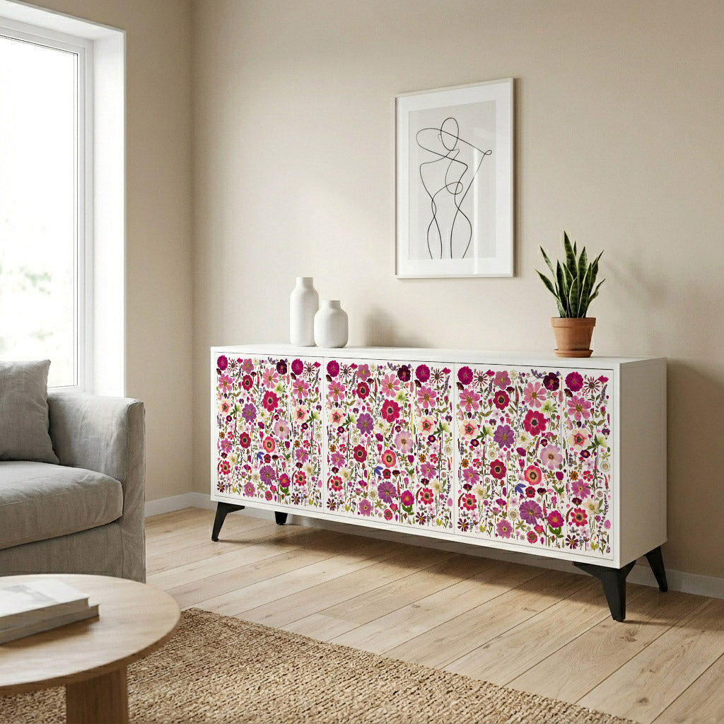 PETAL GARDEN Komoda 3-drzwiowa korpus Biały