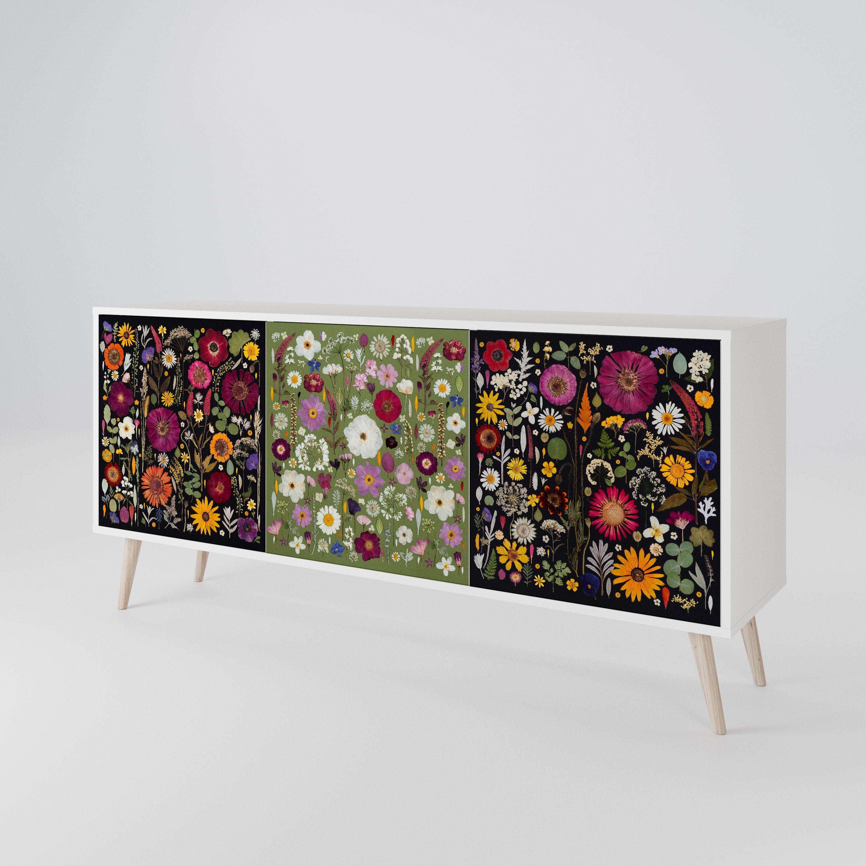 VERDANT GARDEN Komoda 3-drzwiowa korpus Biały
