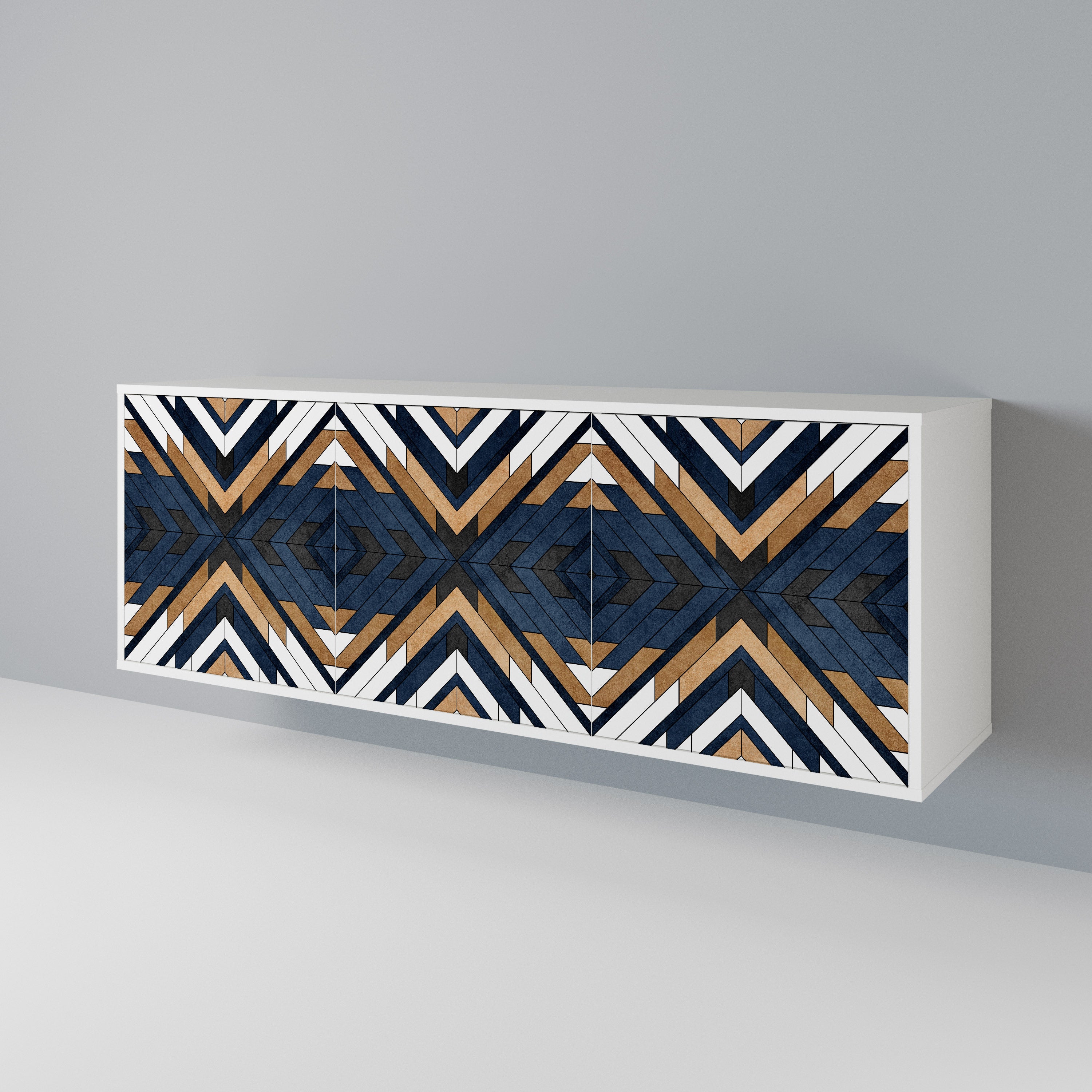 ARTFUL GEOMETRY Komoda 3-drzwiowa korpus Biały