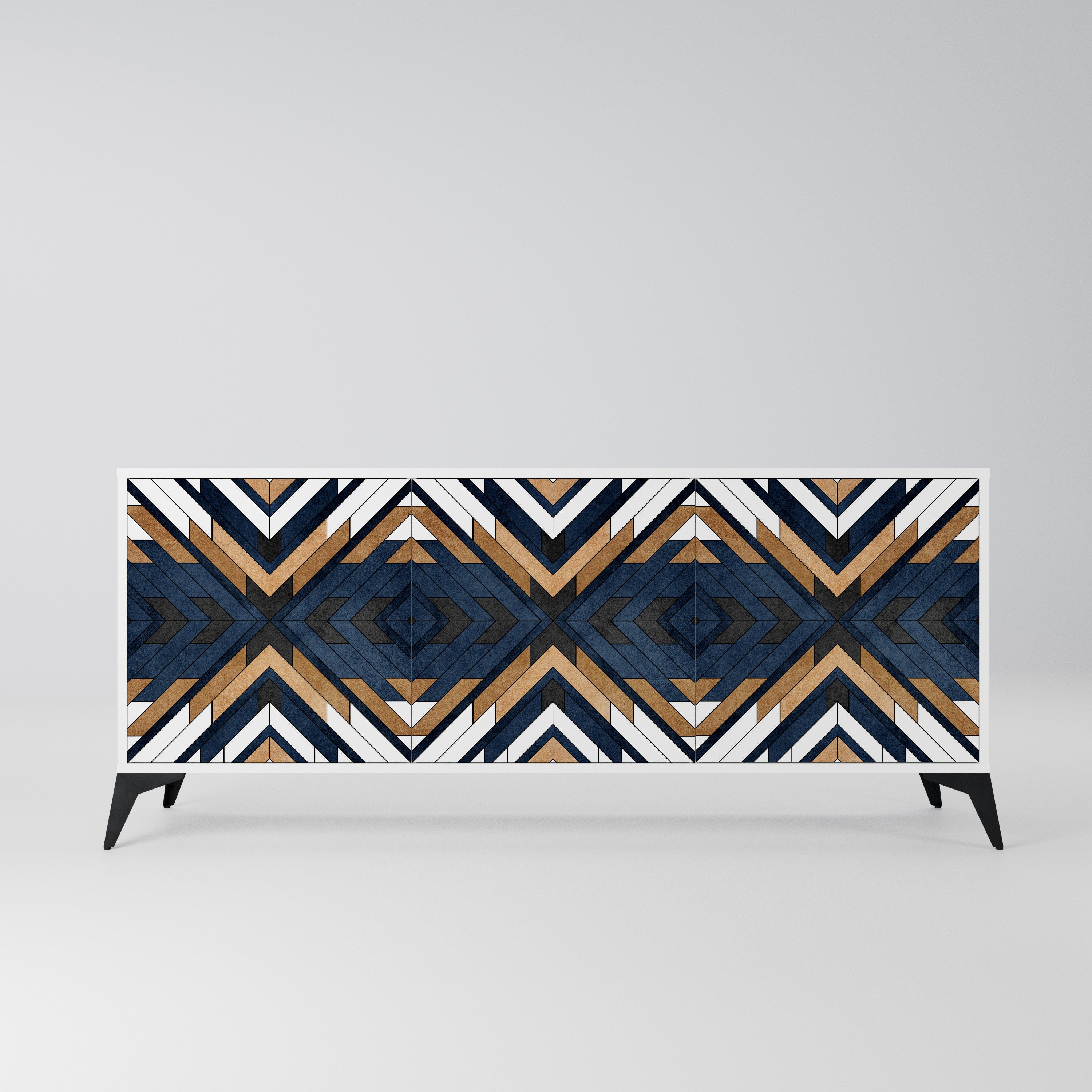 ARTFUL GEOMETRY Komoda 3-drzwiowa korpus Biały