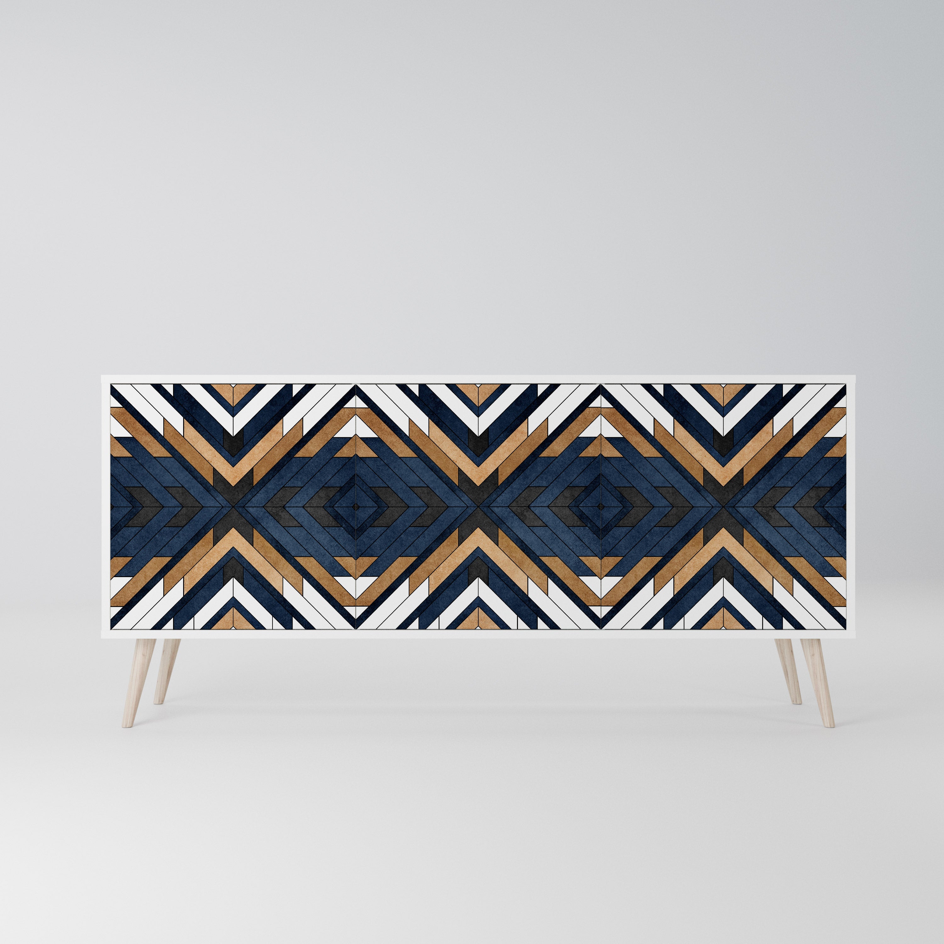 ARTFUL GEOMETRY Komoda 3-drzwiowa korpus Biały