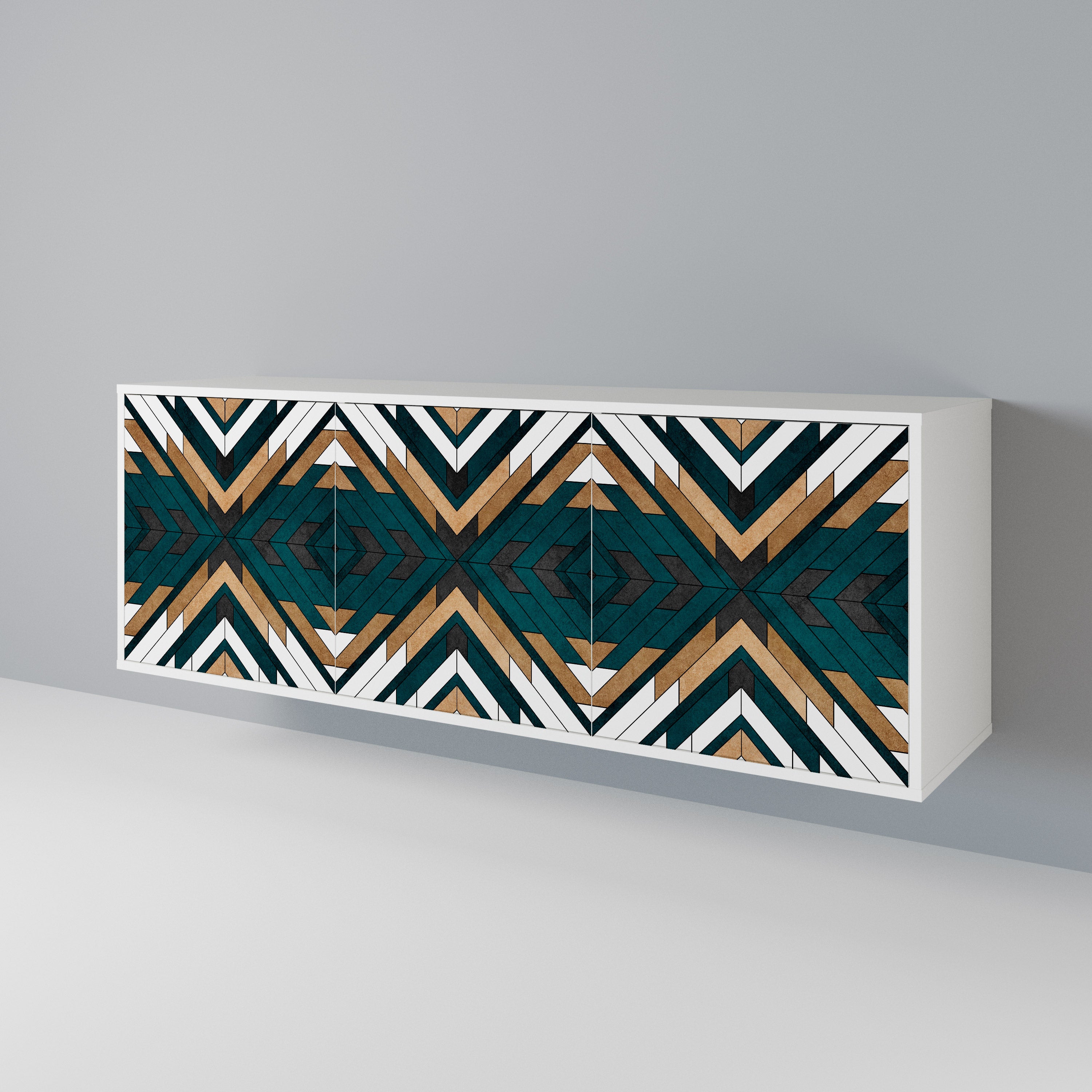 ARTISTIC GEOMETRY Komoda 3-drzwiowa korpus Biały