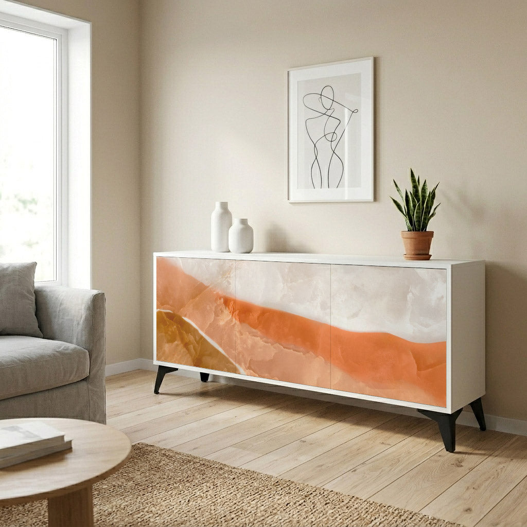 SANDHILLS SPLENDOUR Komoda 3-drzwiowa korpus Biały