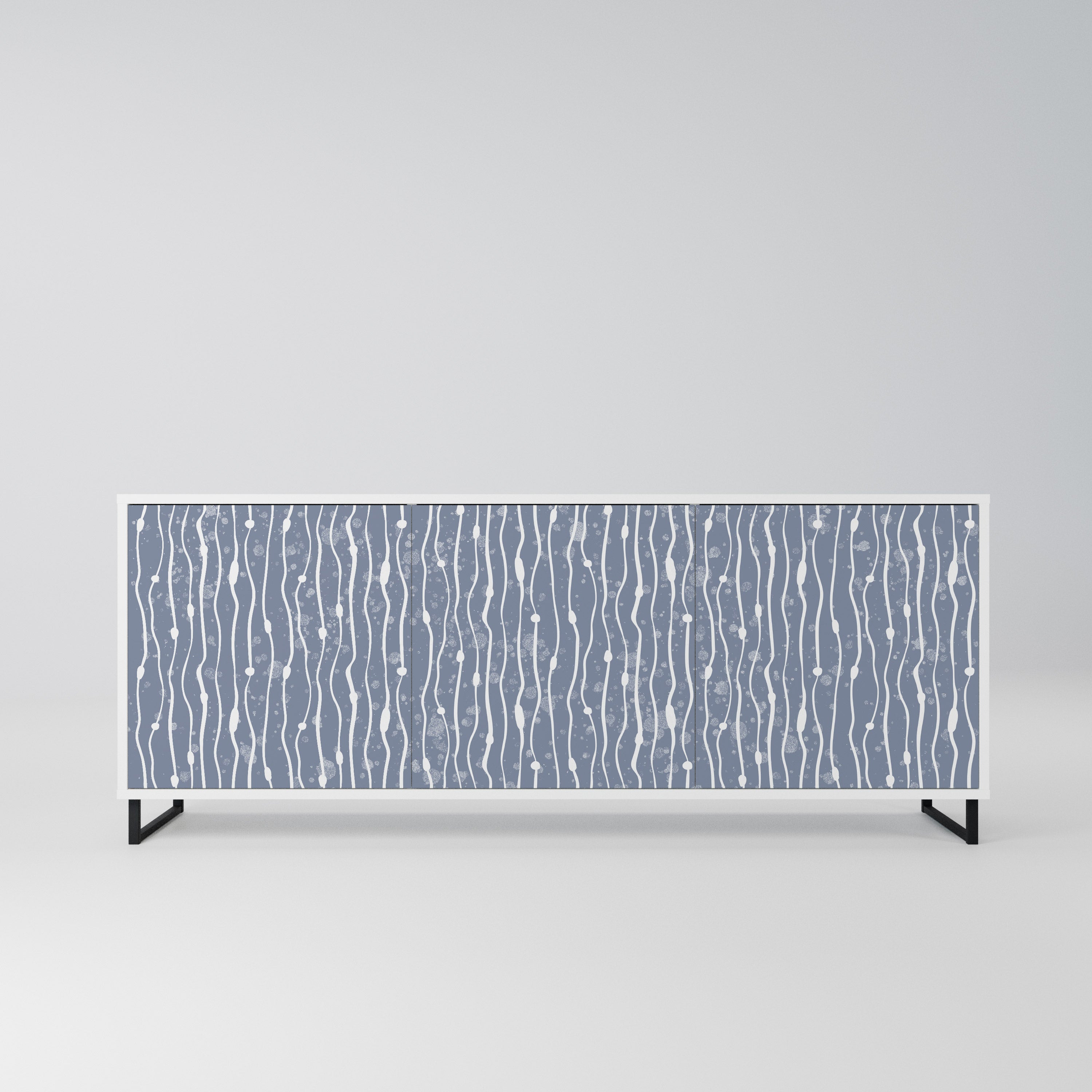 GRAPHITE RAIN Komoda 3-drzwiowa korpus Biały