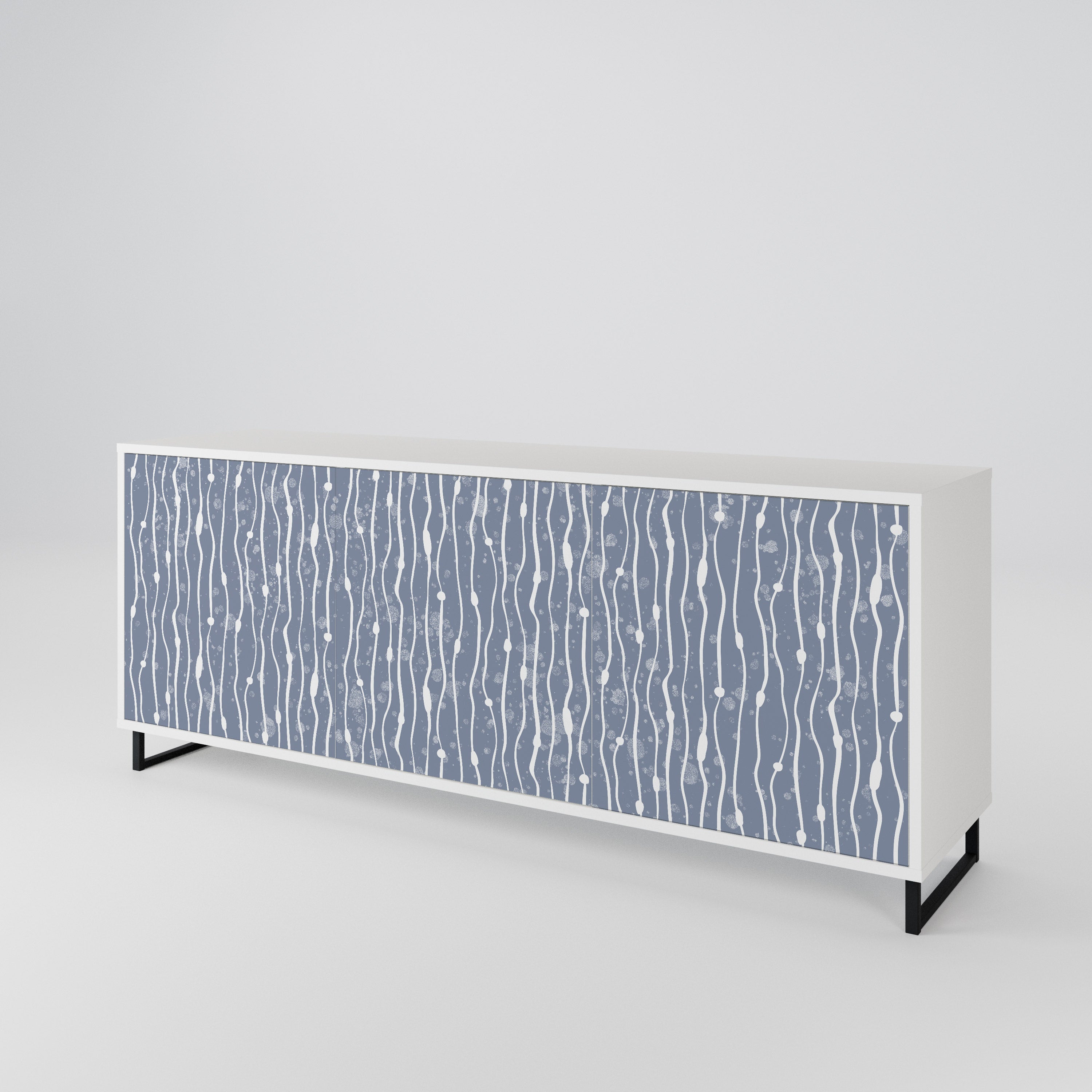 GRAPHITE RAIN Komoda 3-drzwiowa korpus Biały