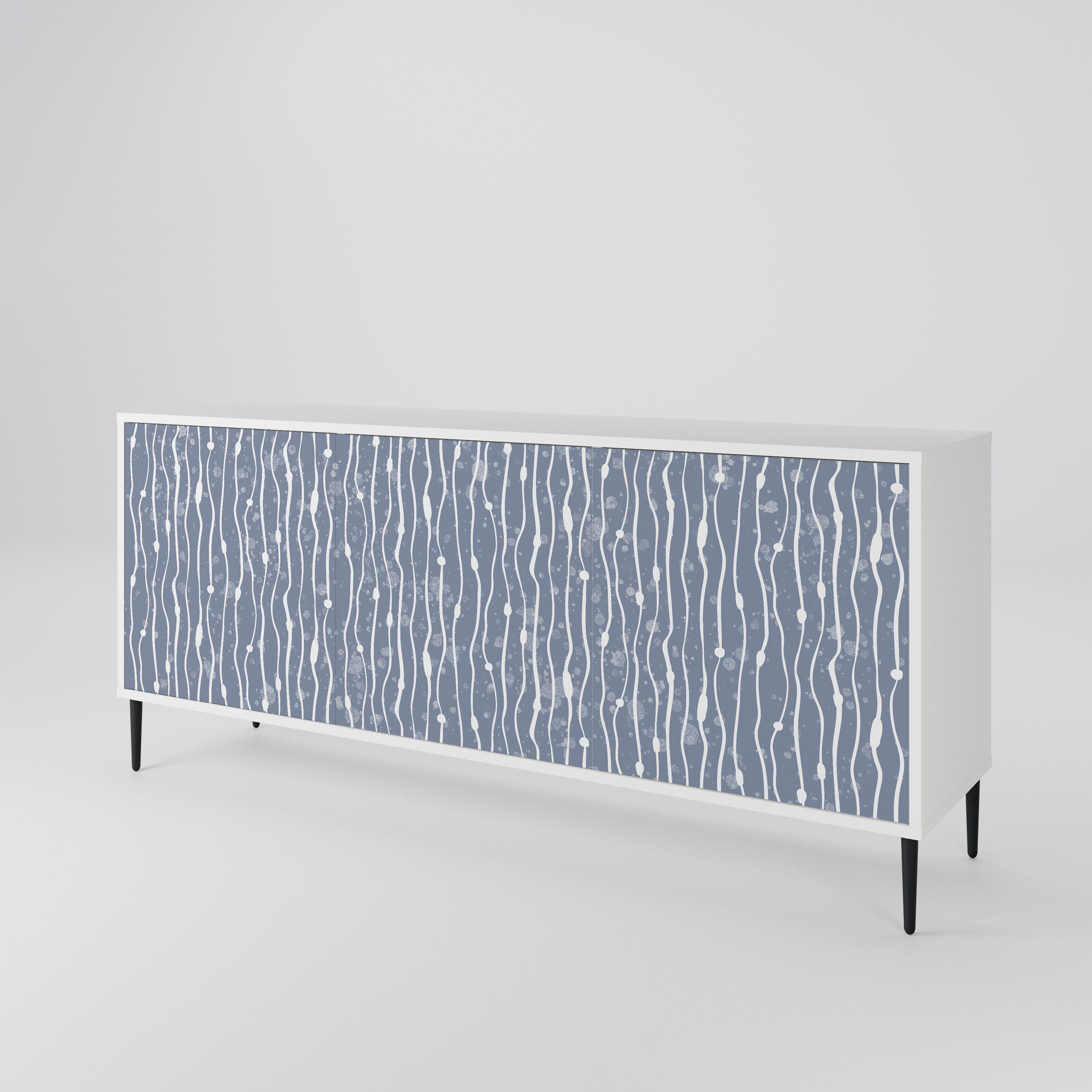 GRAPHITE RAIN Komoda 3-drzwiowa korpus Biały
