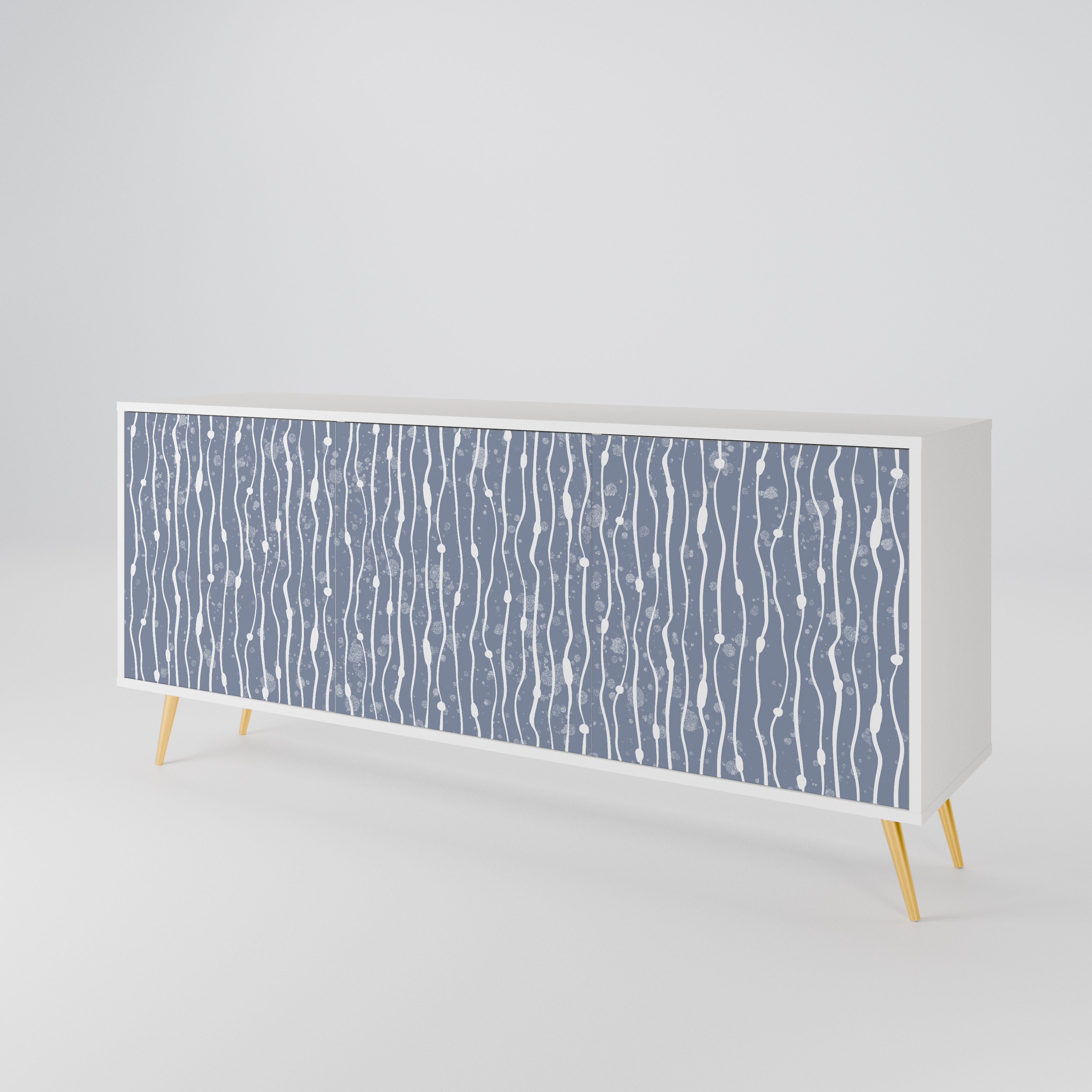 GRAPHITE RAIN Komoda 3-drzwiowa korpus Biały
