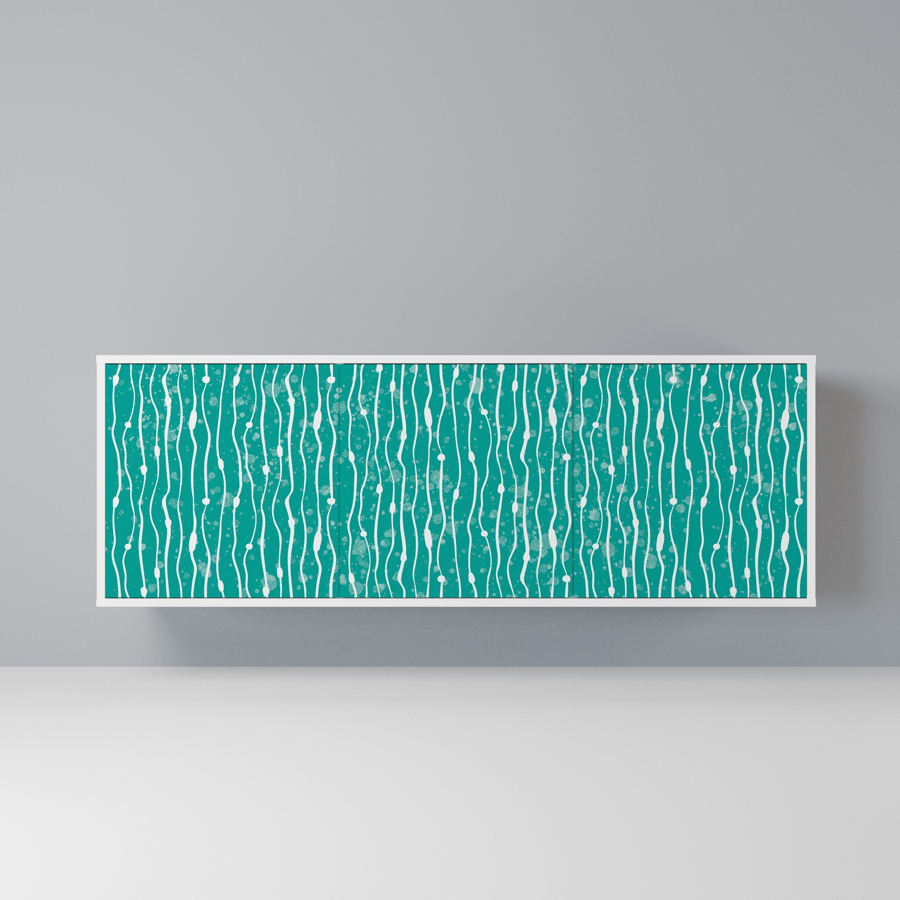 TURQUOISE RAIN Komoda 3-drzwiowa korpus Biały