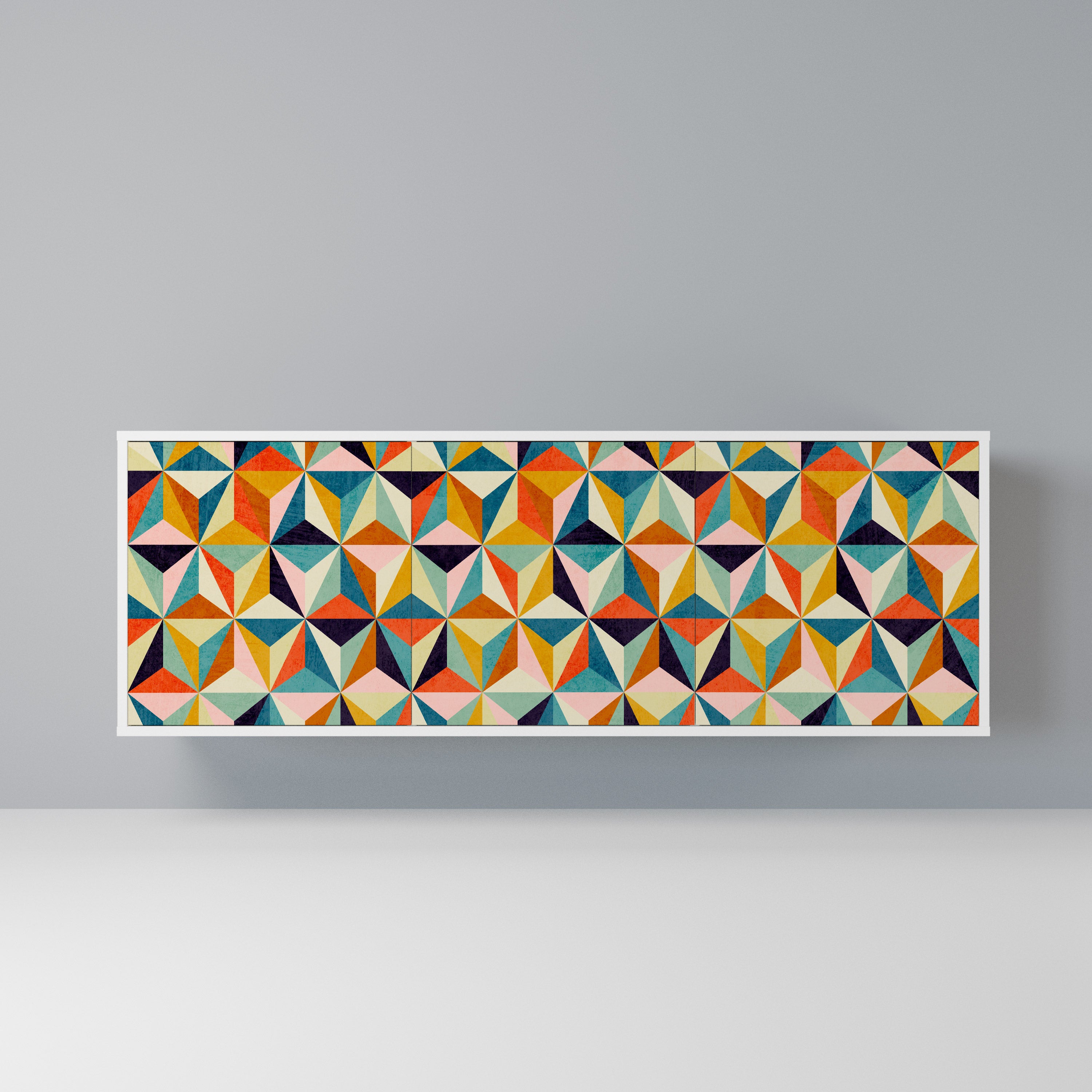 TESSELATE TREASURES Komoda 3-drzwiowa korpus Biały