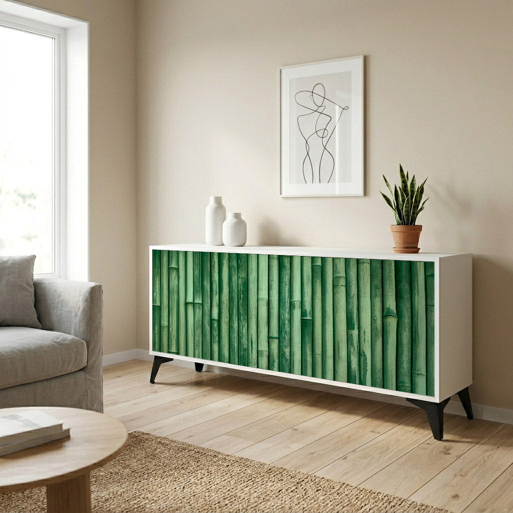 NATURAL GREEN Komoda 3-drzwiowa korpus Biały