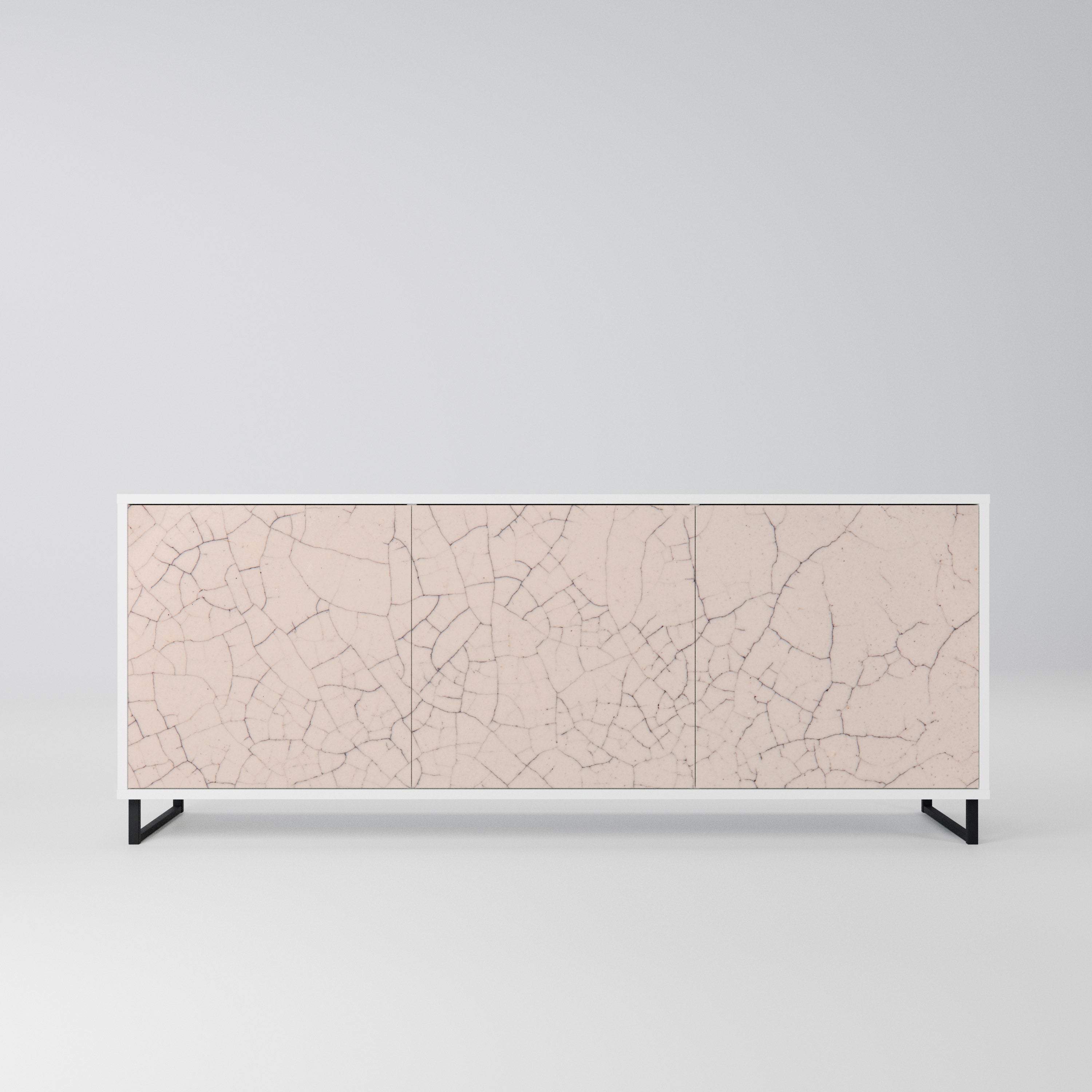 CERAMIC TEXTURE Komoda 3-drzwiowa korpus Biały