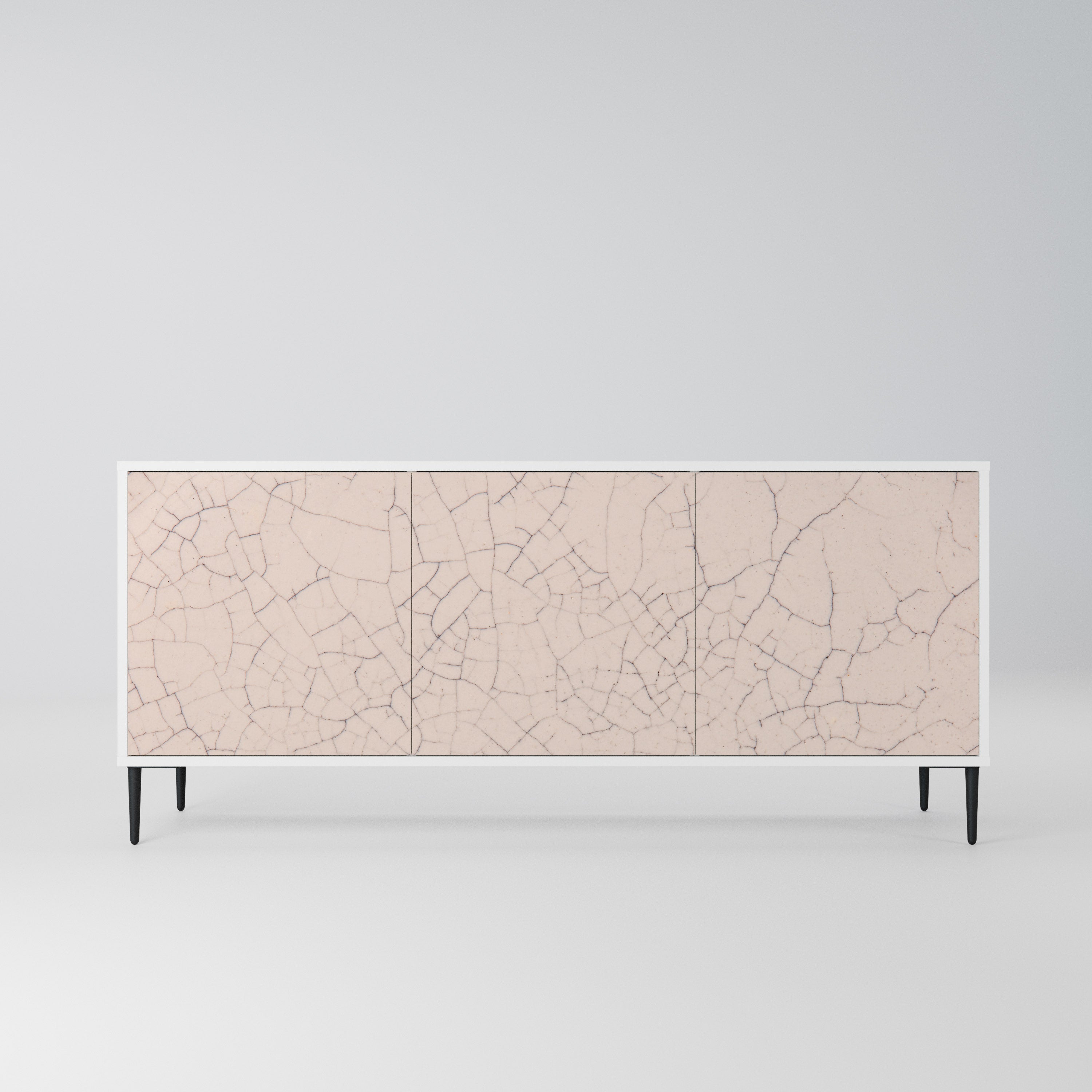 CERAMIC TEXTURE Komoda 3-drzwiowa korpus Biały